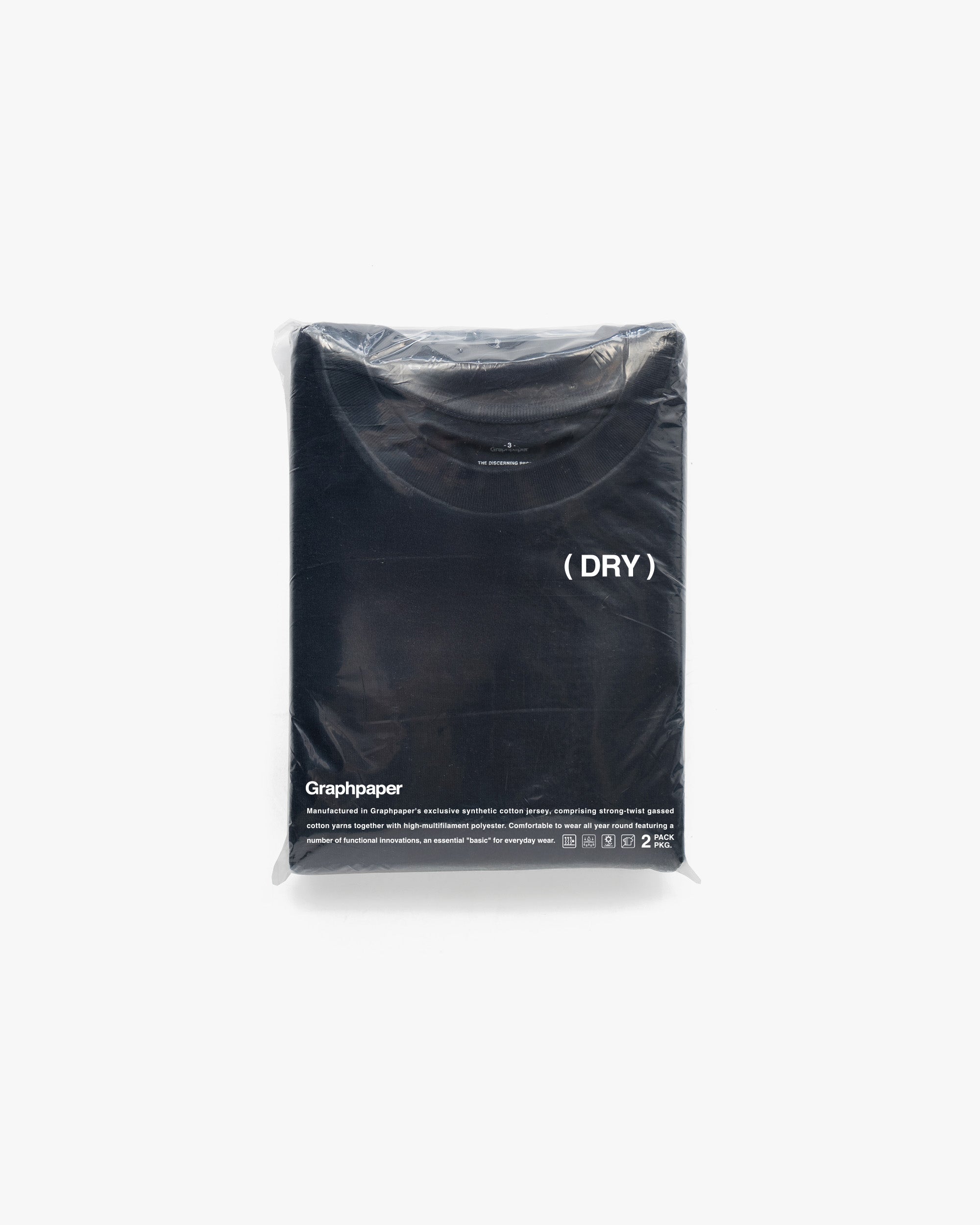 Graphpaper DRY2-Pack サイズ3 １枚 NAVY Graphpaper - グラフペーパー DRY 2-Pack Crew Neck Tee(NAVY