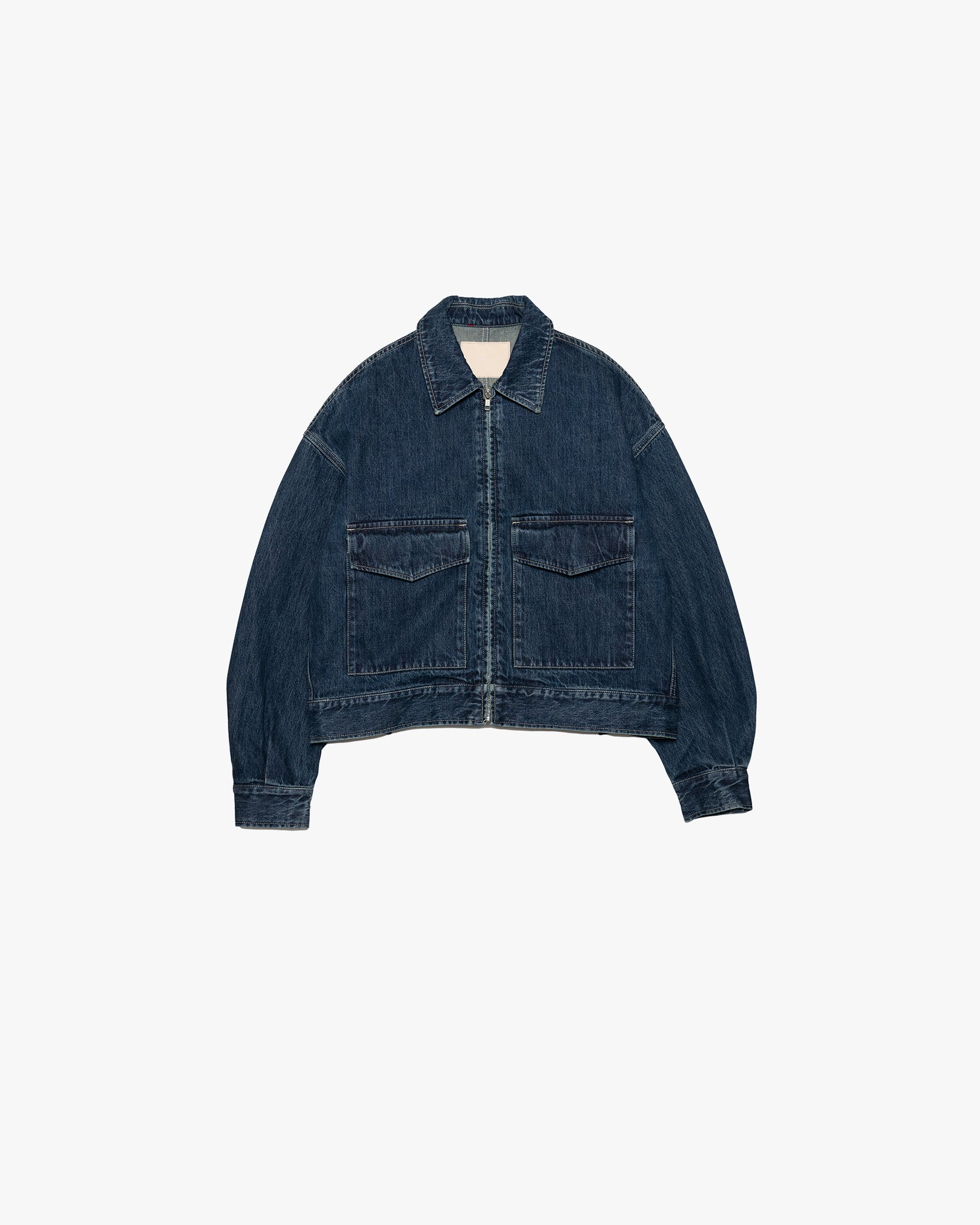 Selvage Denim ZIP Jacket-Dark FADE- Dark Fade / 0 / Navy