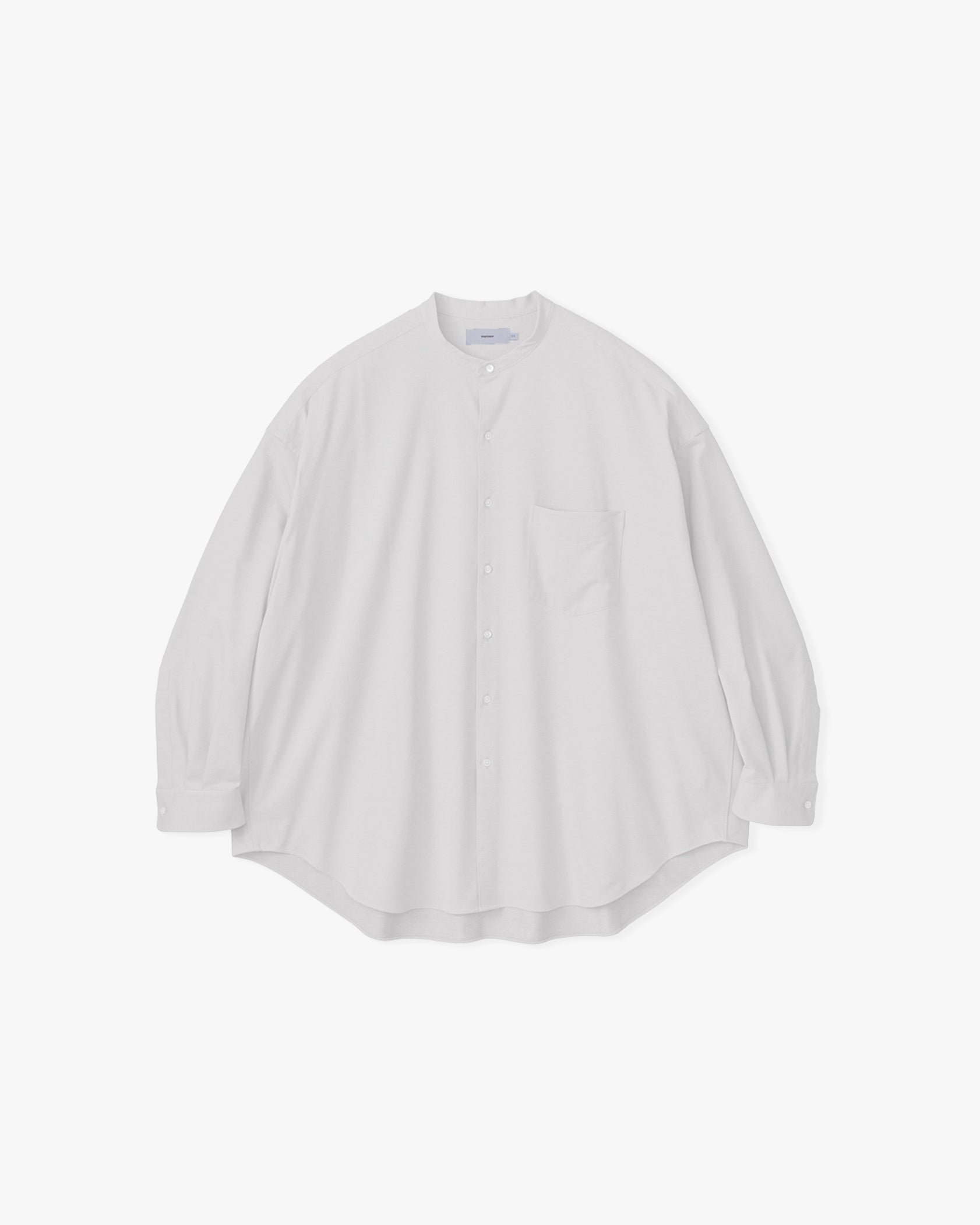 Oxford Pique Jersey L/S Oversized Band Collar Shirt – Graphpaper