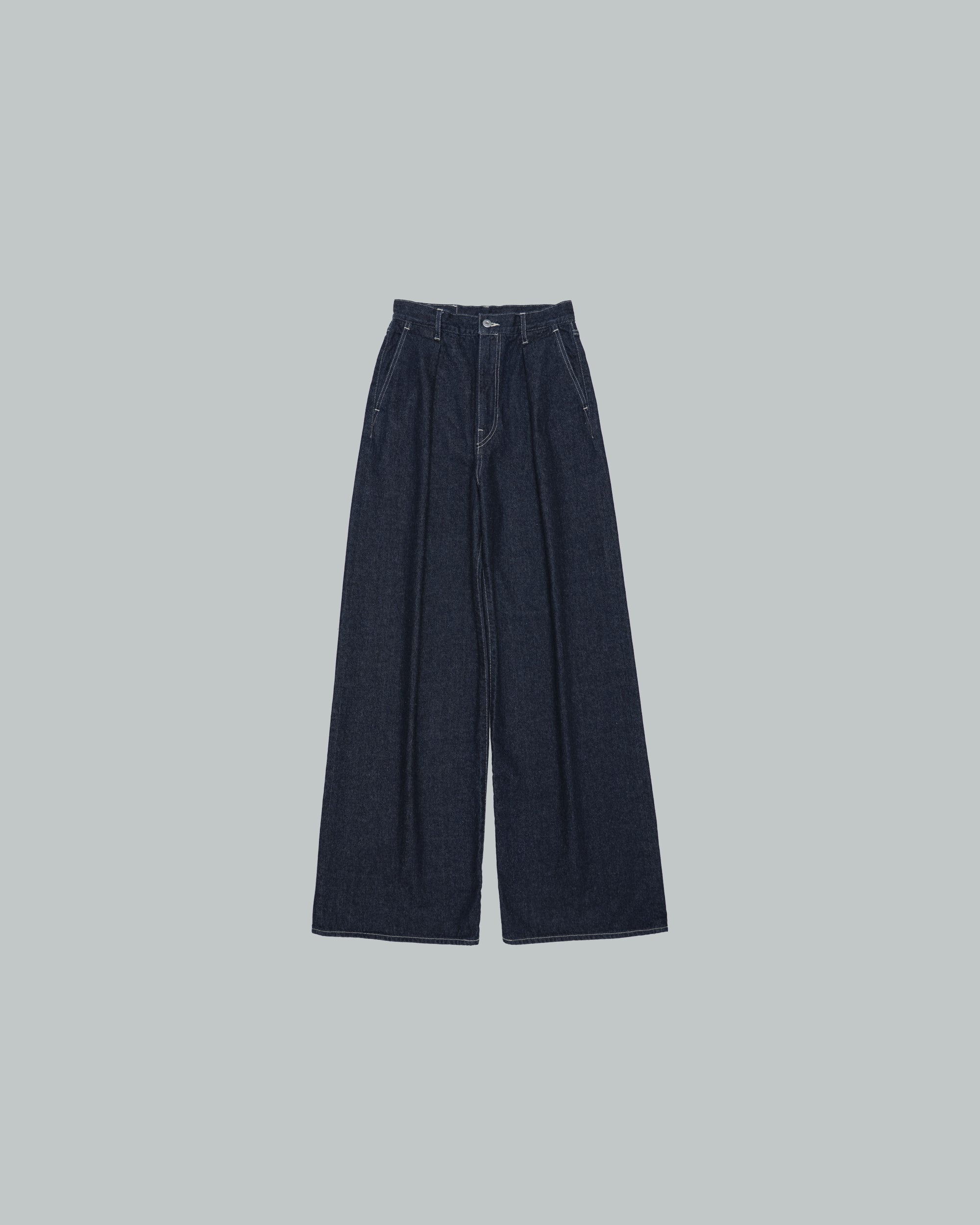 Recycled Cotton Denim Two Tuck Wide Pants – Graphpaper