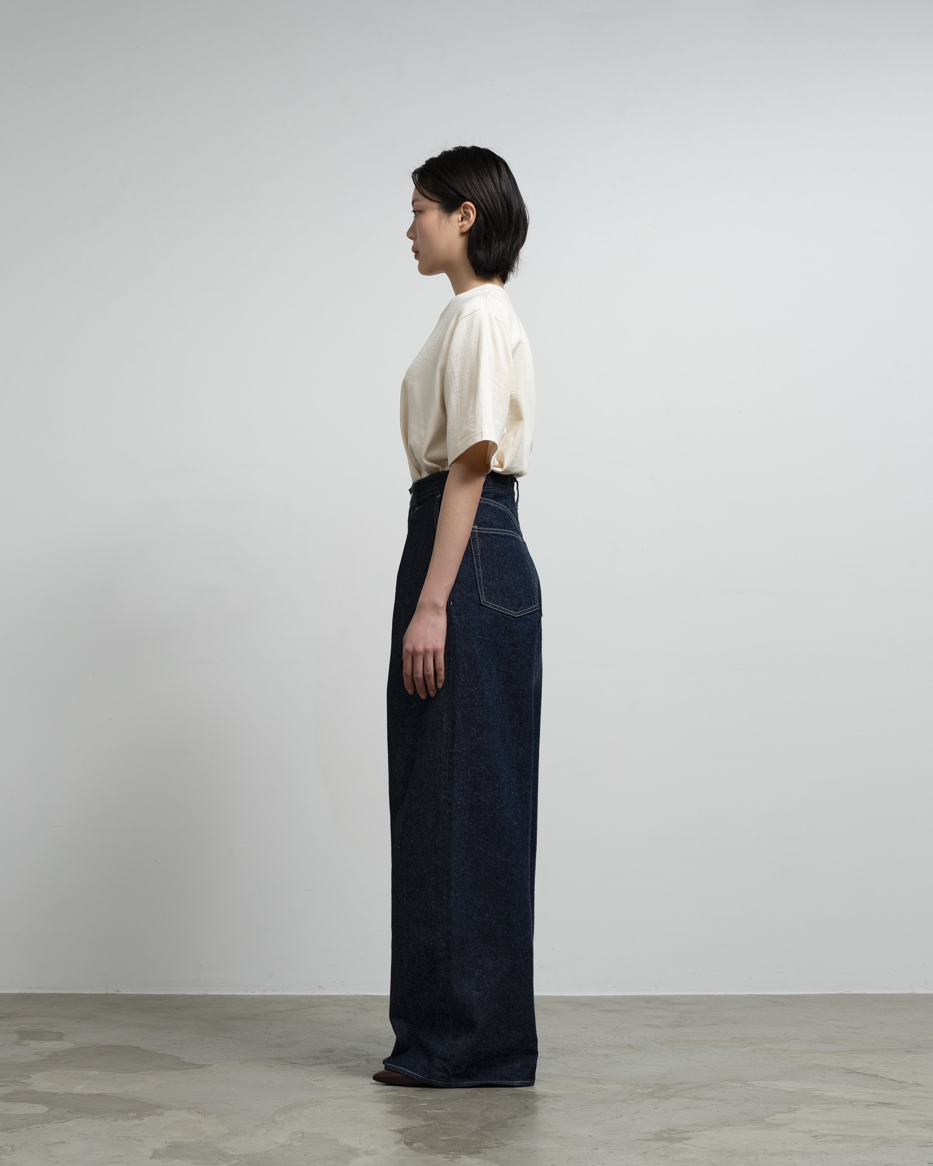 Recycled Cotton Denim Two Tuck Wide Pants – Graphpaper