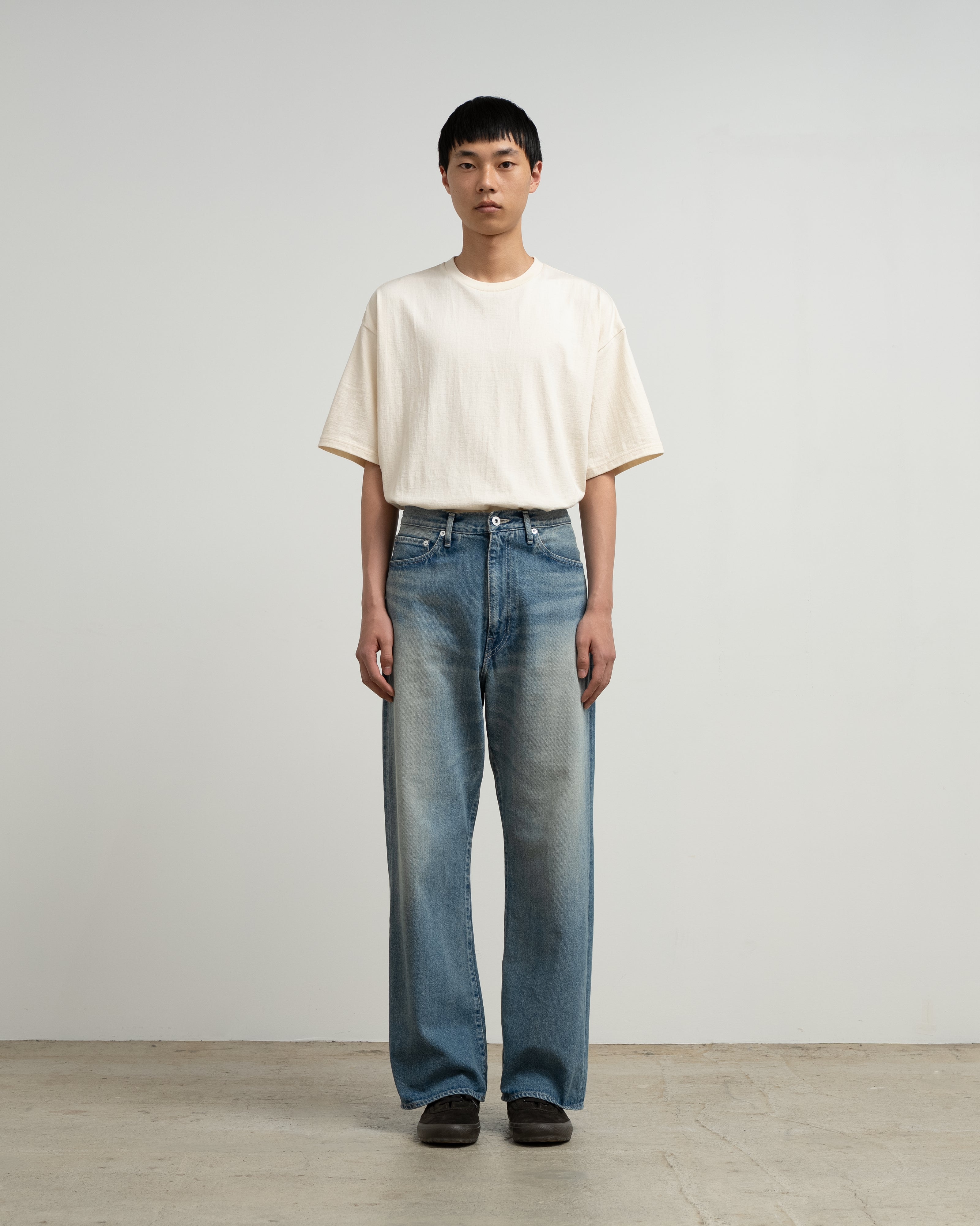 Recycled Cotton Denim Five Pocket Wide Straight Pants – Graphpaper