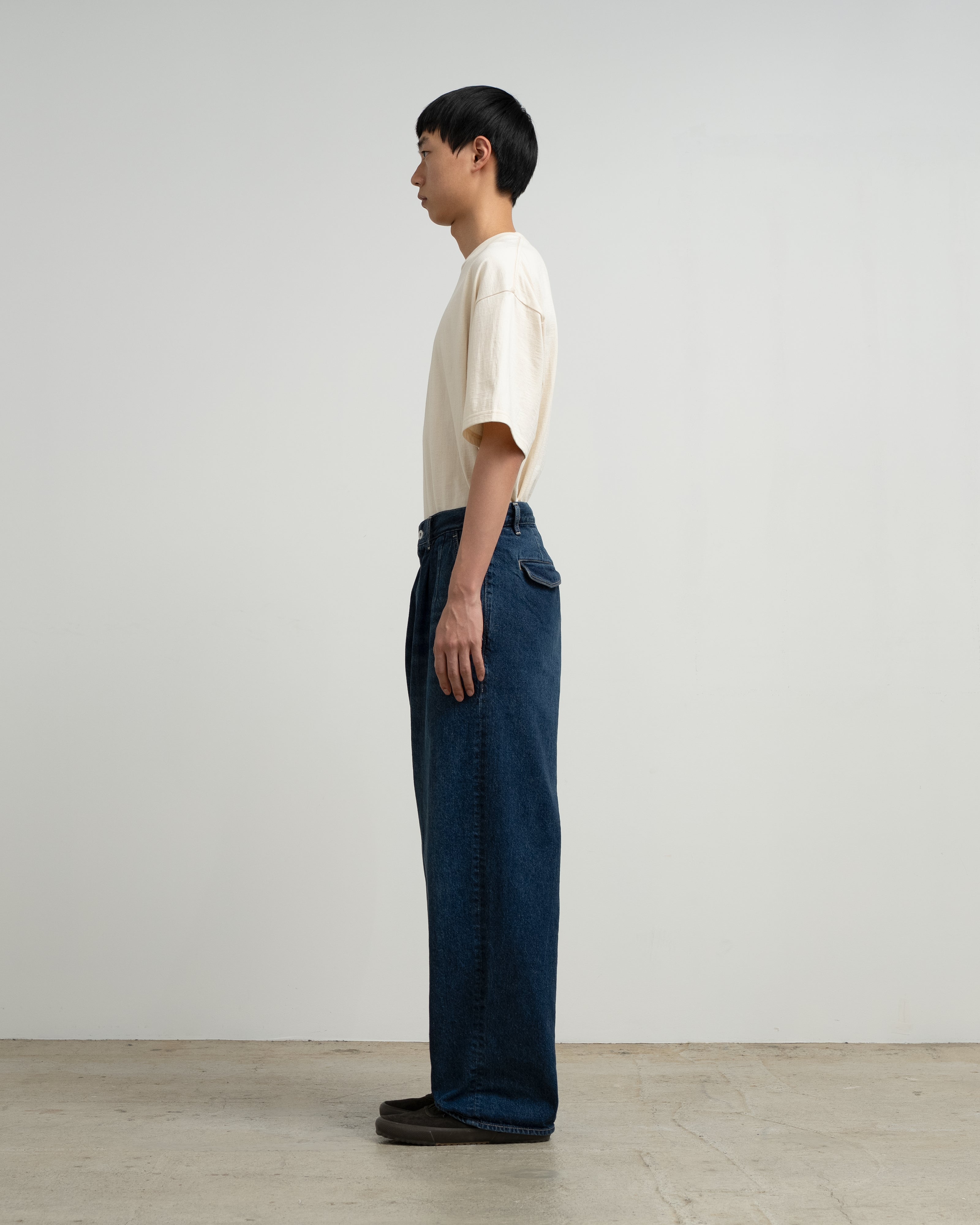 Recycled Cotton Denim Two Tuck Pants – Graphpaper