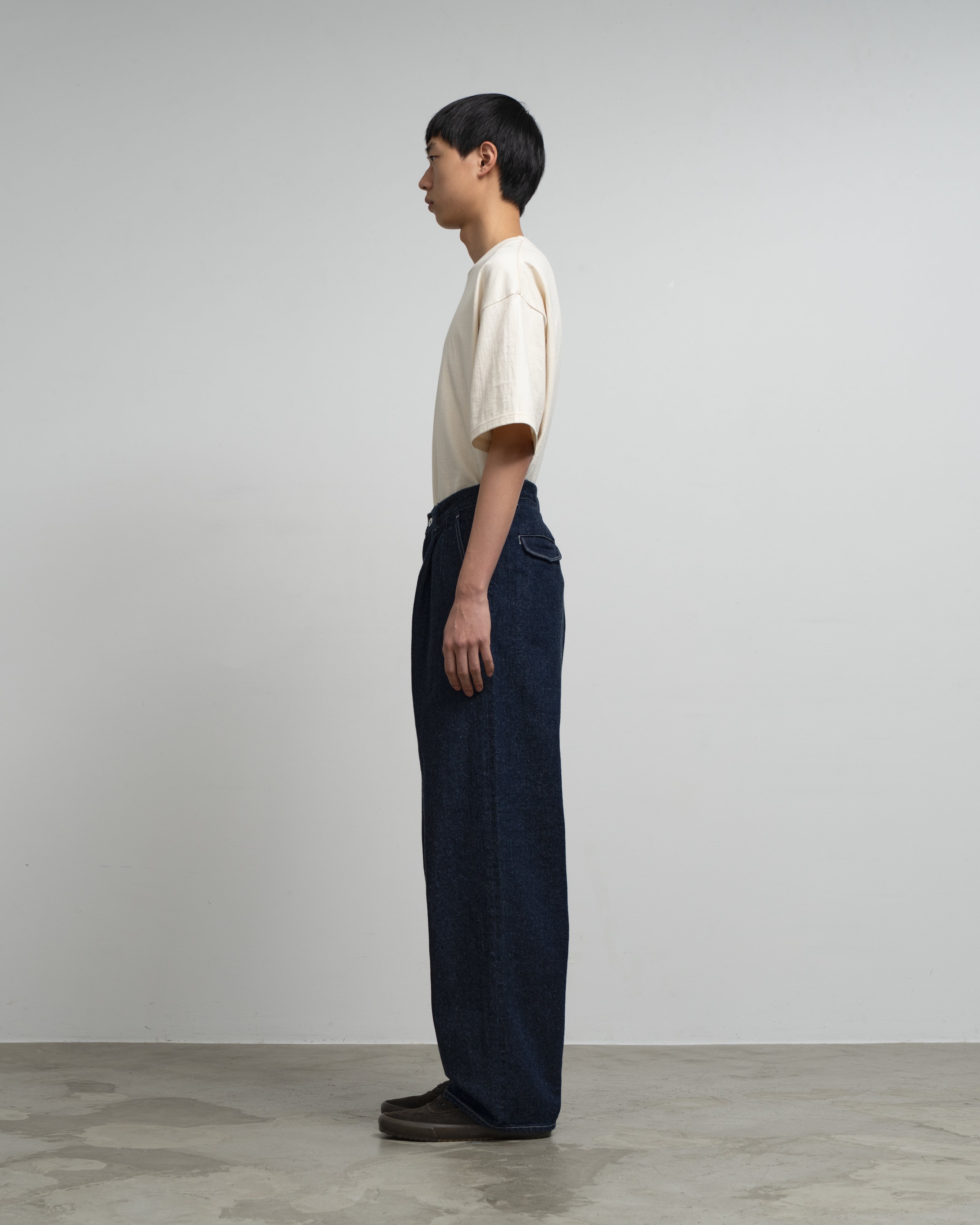 Recycled Cotton Denim Two Tuck Pants – Graphpaper