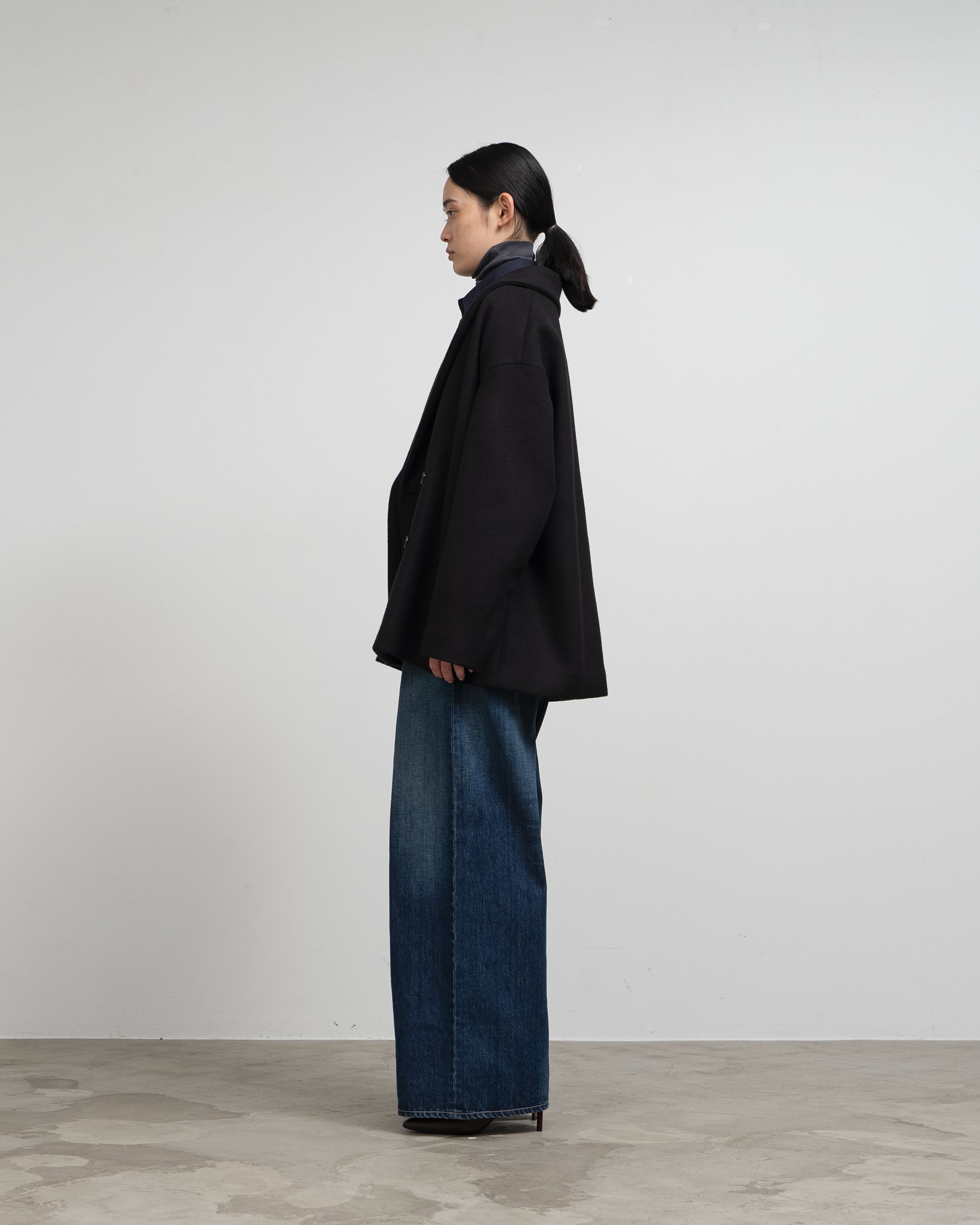 ジャケット・アウター Graphpaper Melton Shawl Collar Coat Graphpaper - グラフペーパー / SCALE OFF MELTON SHAWL COLLAR