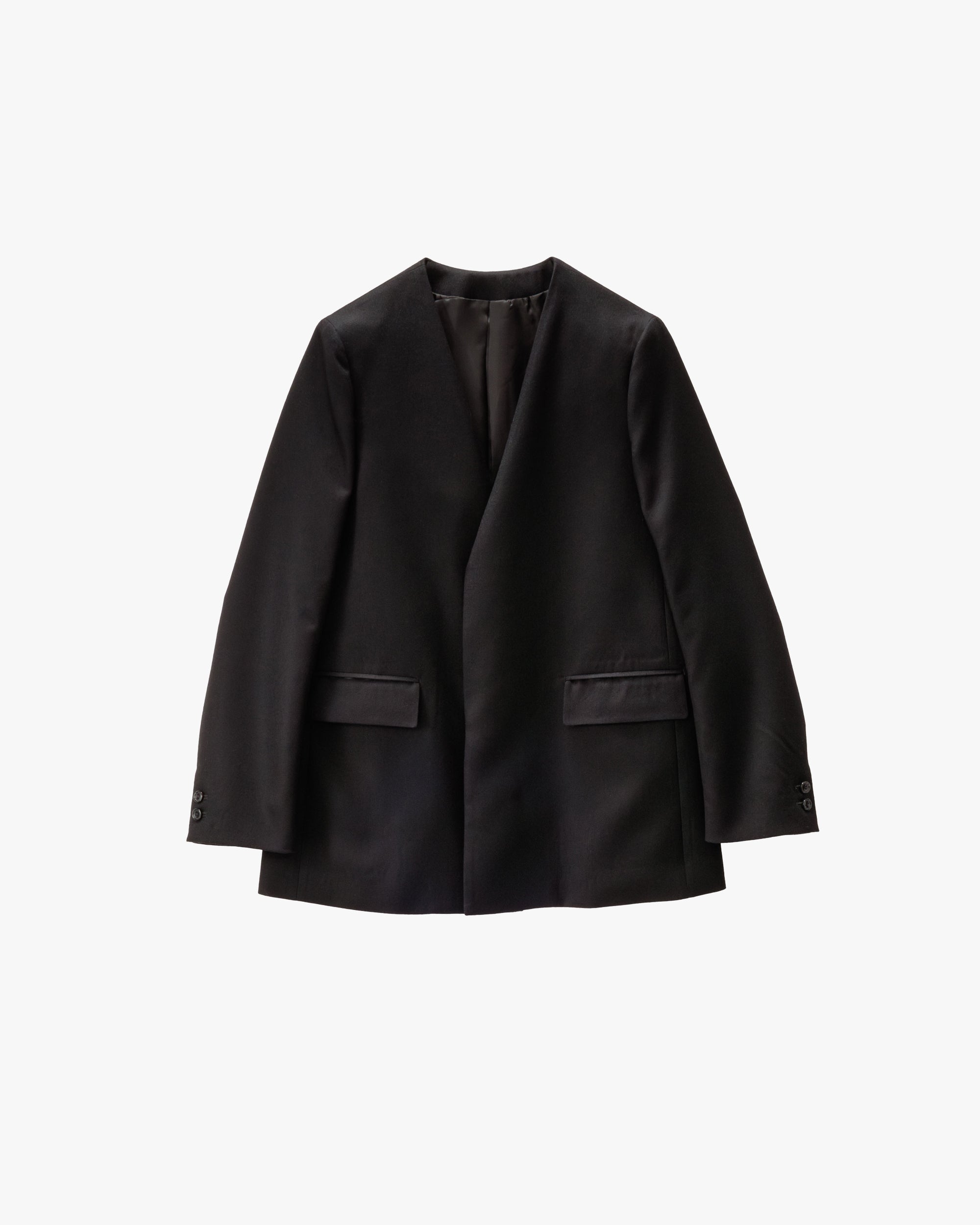 SALE- Scale Off Flannel Collarless Long Jacket – Graphpaper