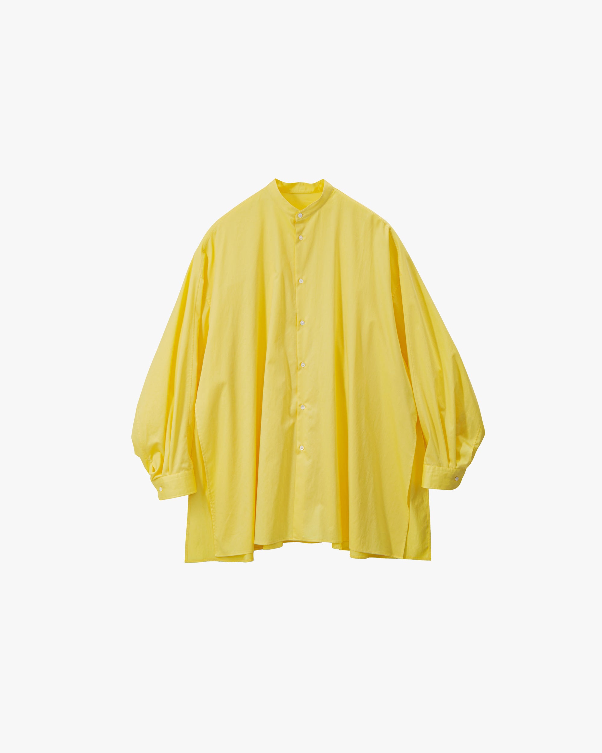 Silicon Poplin Deep Slit Band Collar Shirt – Graphpaper