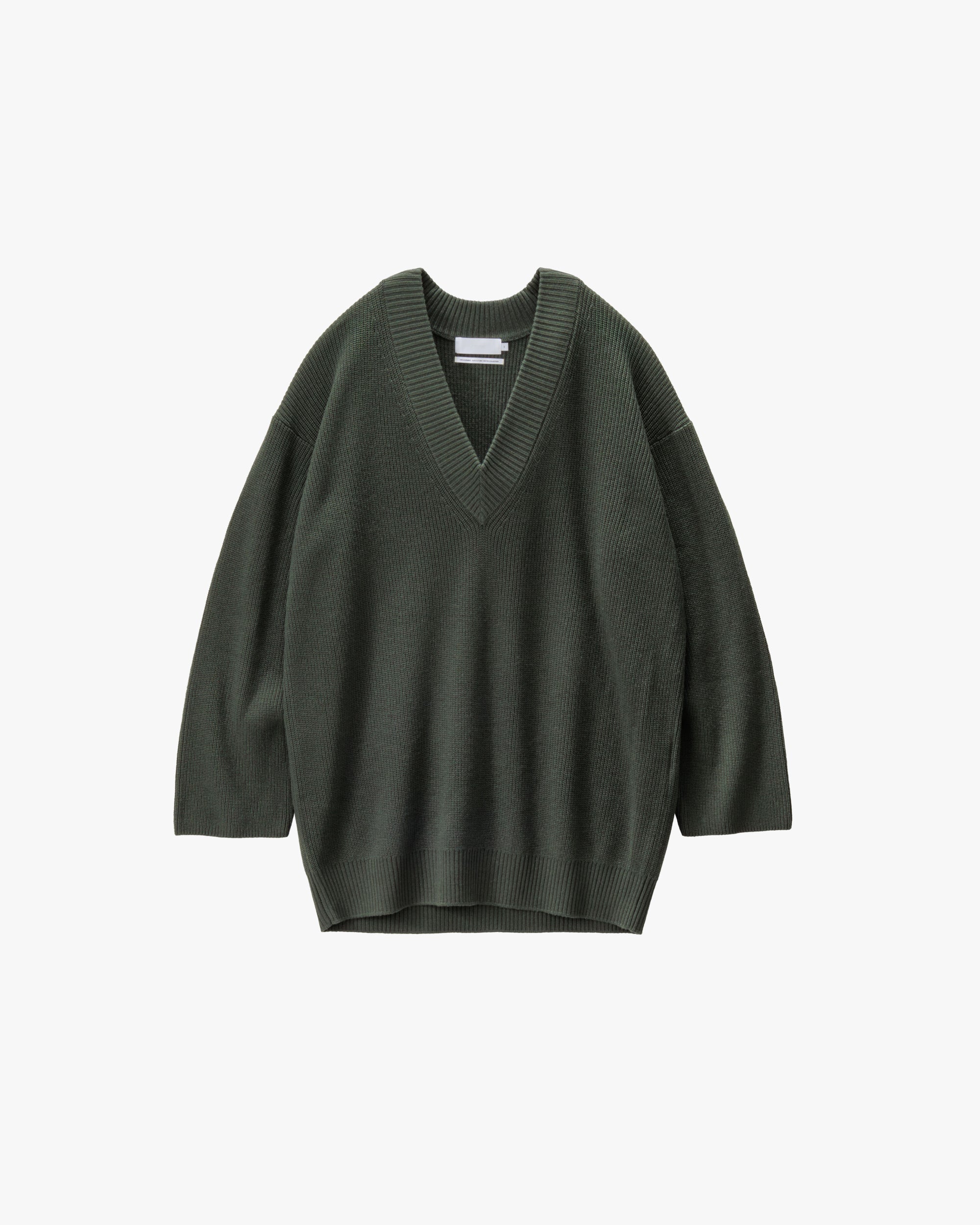 Mercerized Fine Wool Oversized V Neck Knit – Graphpaper