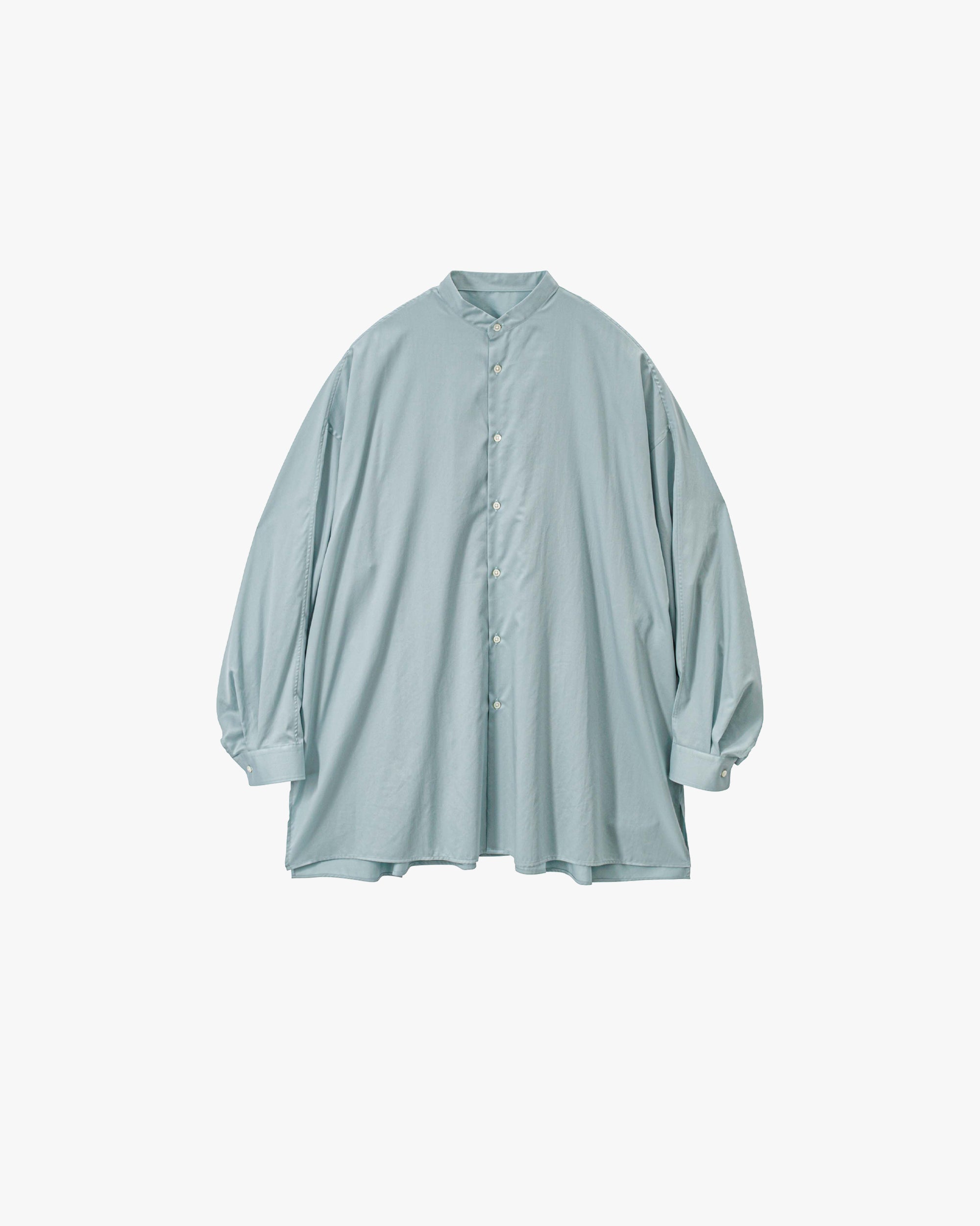 Silicon Poplin Deep Slit Band Collar Shirt – Graphpaper