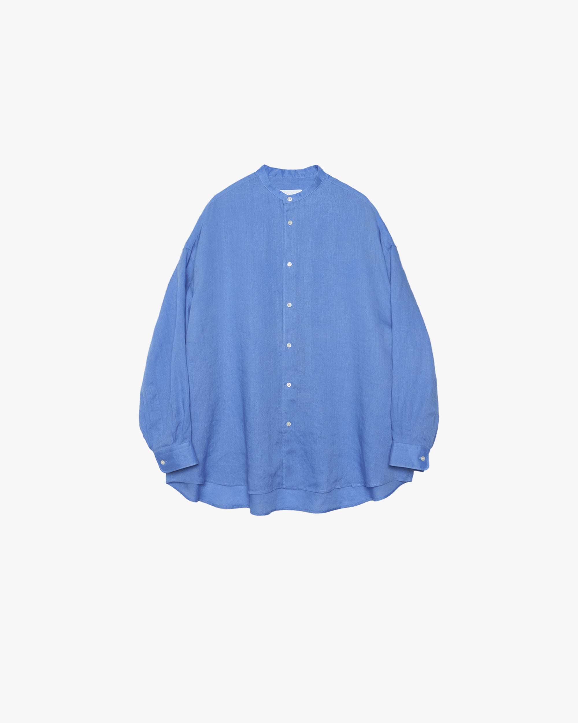 Linen L/S Oversized Band Collar Shirt – Graphpaper