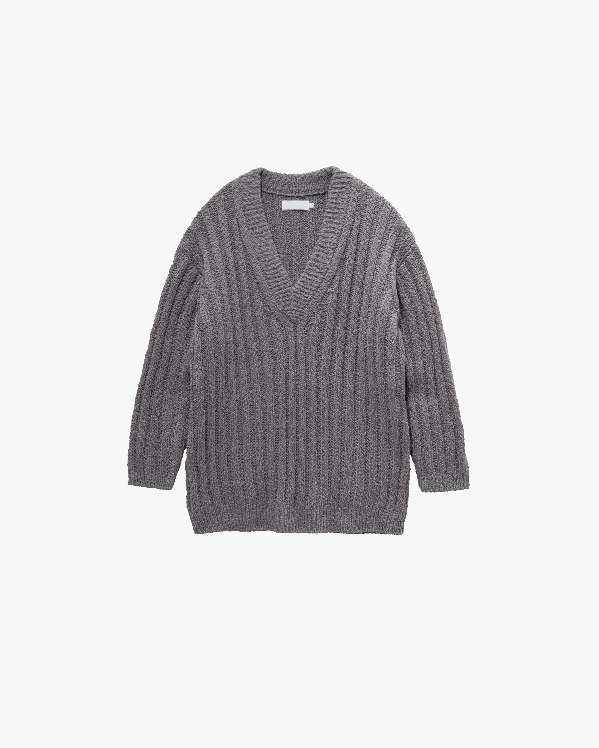 Cotton Wool Slub Oversized V Neck Knit – Graphpaper
