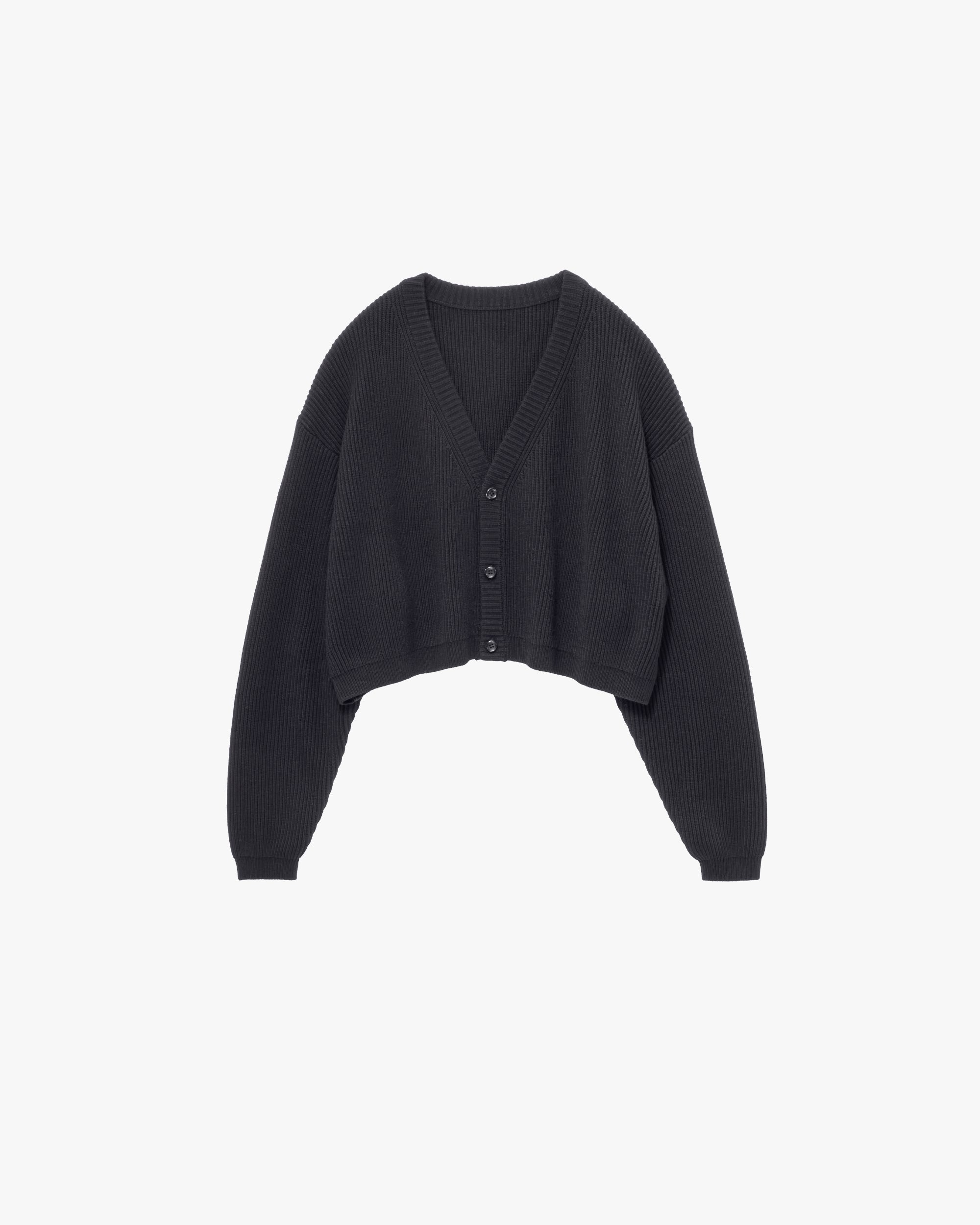 Mercerized Fine Wool Short Cardigan – Graphpaper