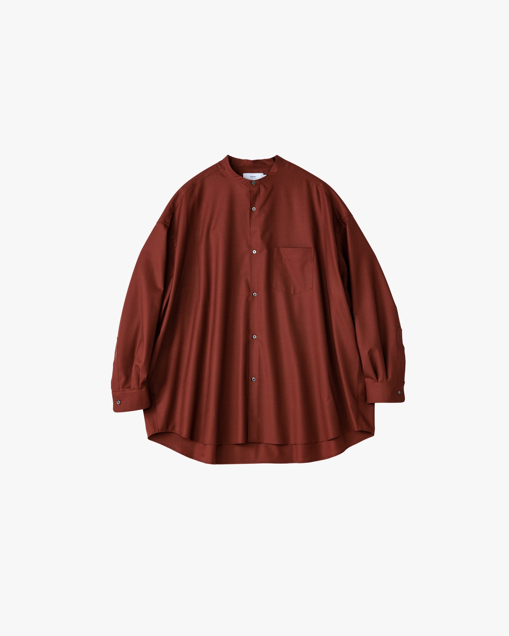 Fine Wool Tropical Oversized Band Collar Shirt – Graphpaper