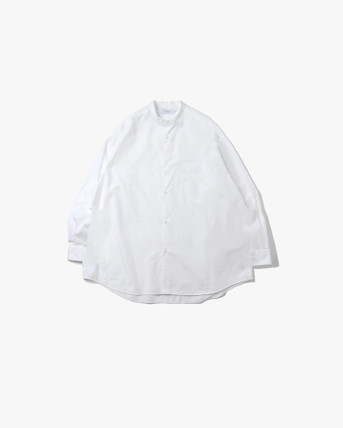 Broad L/S Oversized Band Collar Shirt – Graphpaper Broad L/S Oversized Band Collar Shirt – Graphpaper