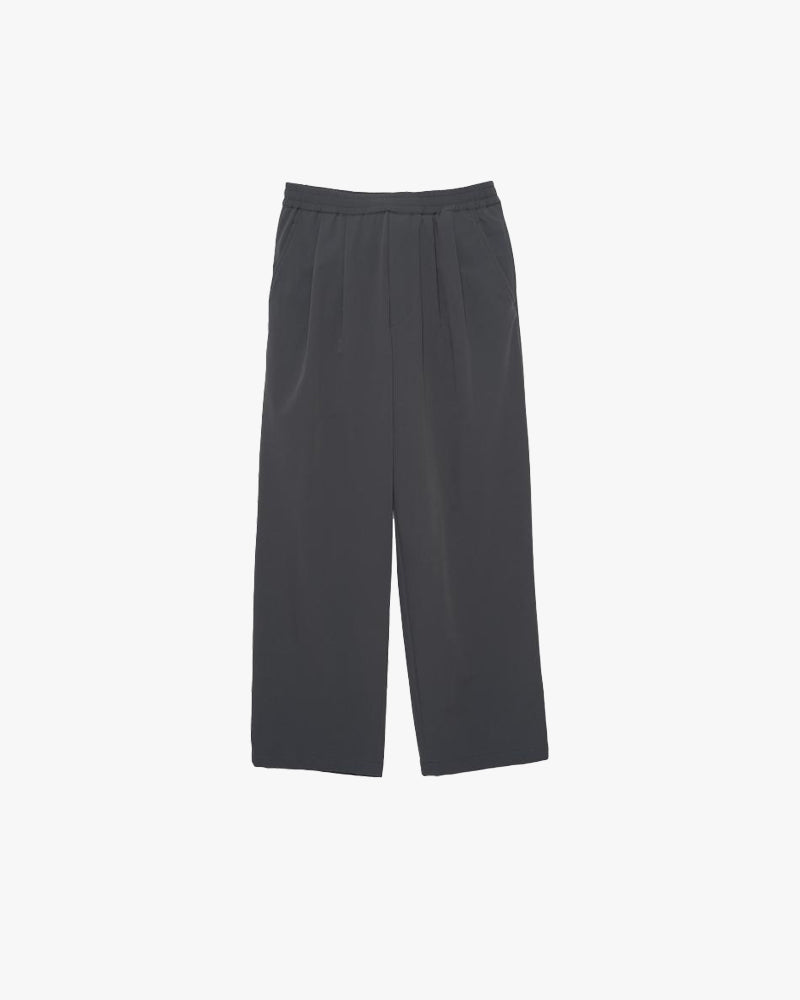 【2plan】High up two tuck wide slacks two tuck tencel wide slacks/2size/3color | F A