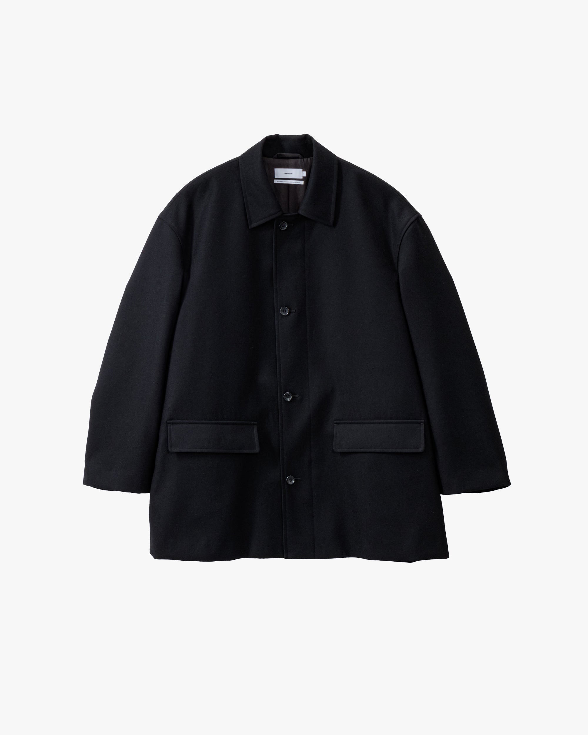 Graphpaper Military Cloth Shop Coat ブラック Graphpaper - グラフペーパー / MILITARY CLOTH SHOP COAT | NOTHING BUT