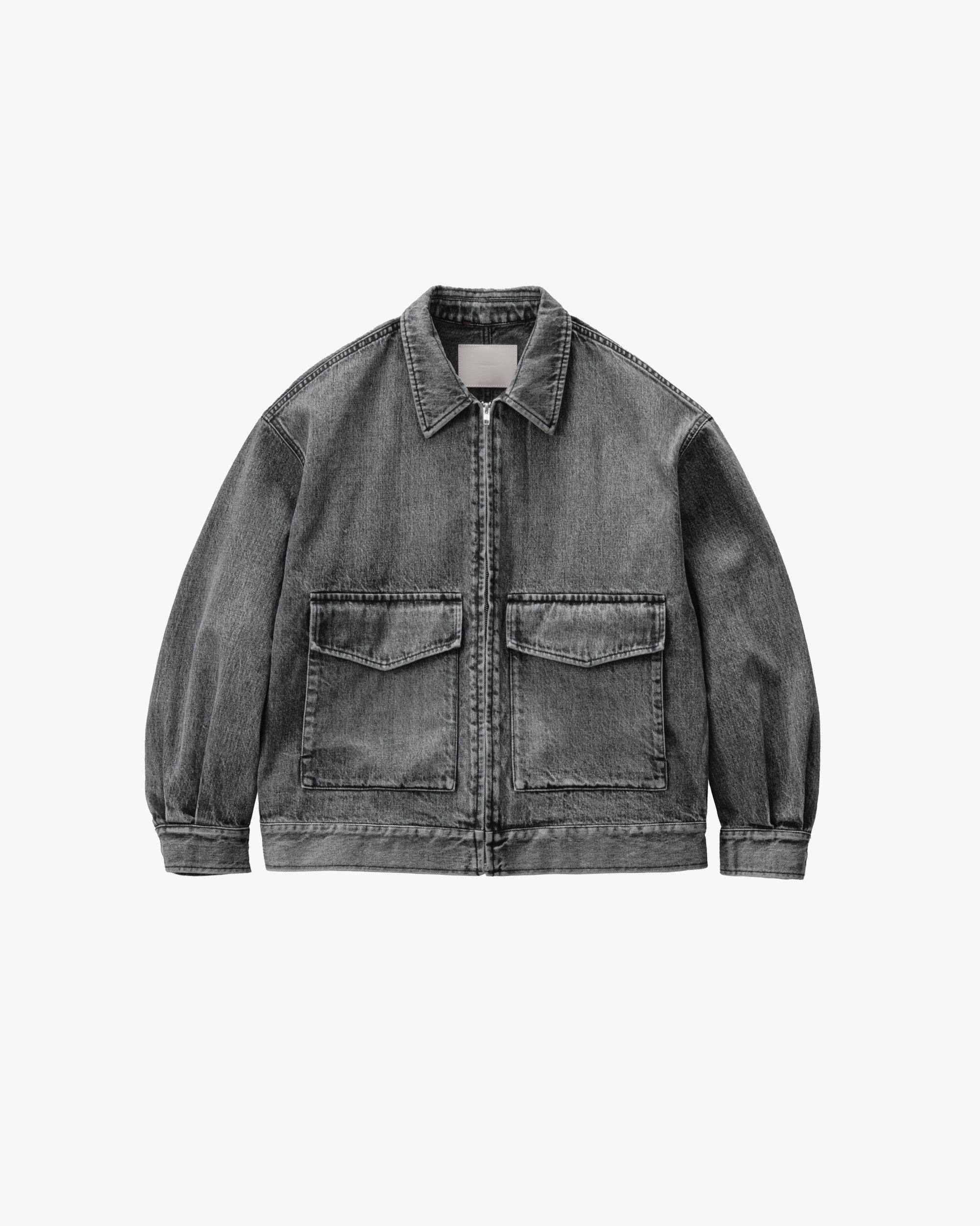 Selvage Denim Zip Jacket - LIGHT FADE - – Graphpaper