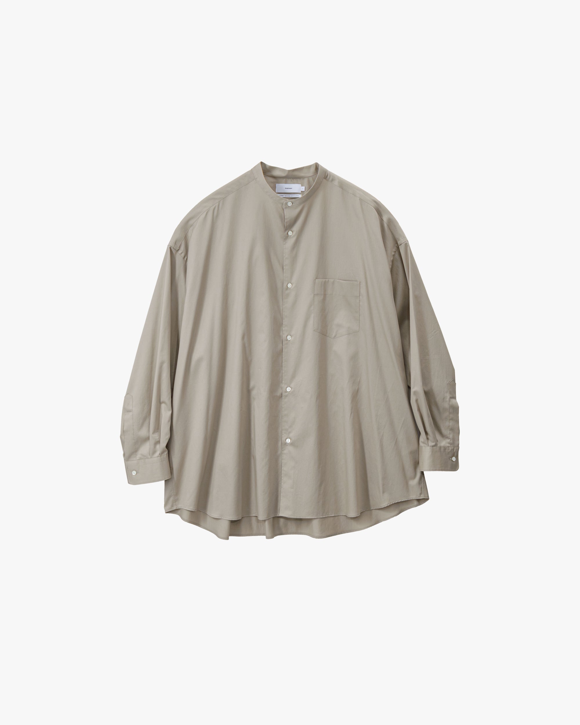Silicon Poplin Oversized Band Collar Shirt – Graphpaper