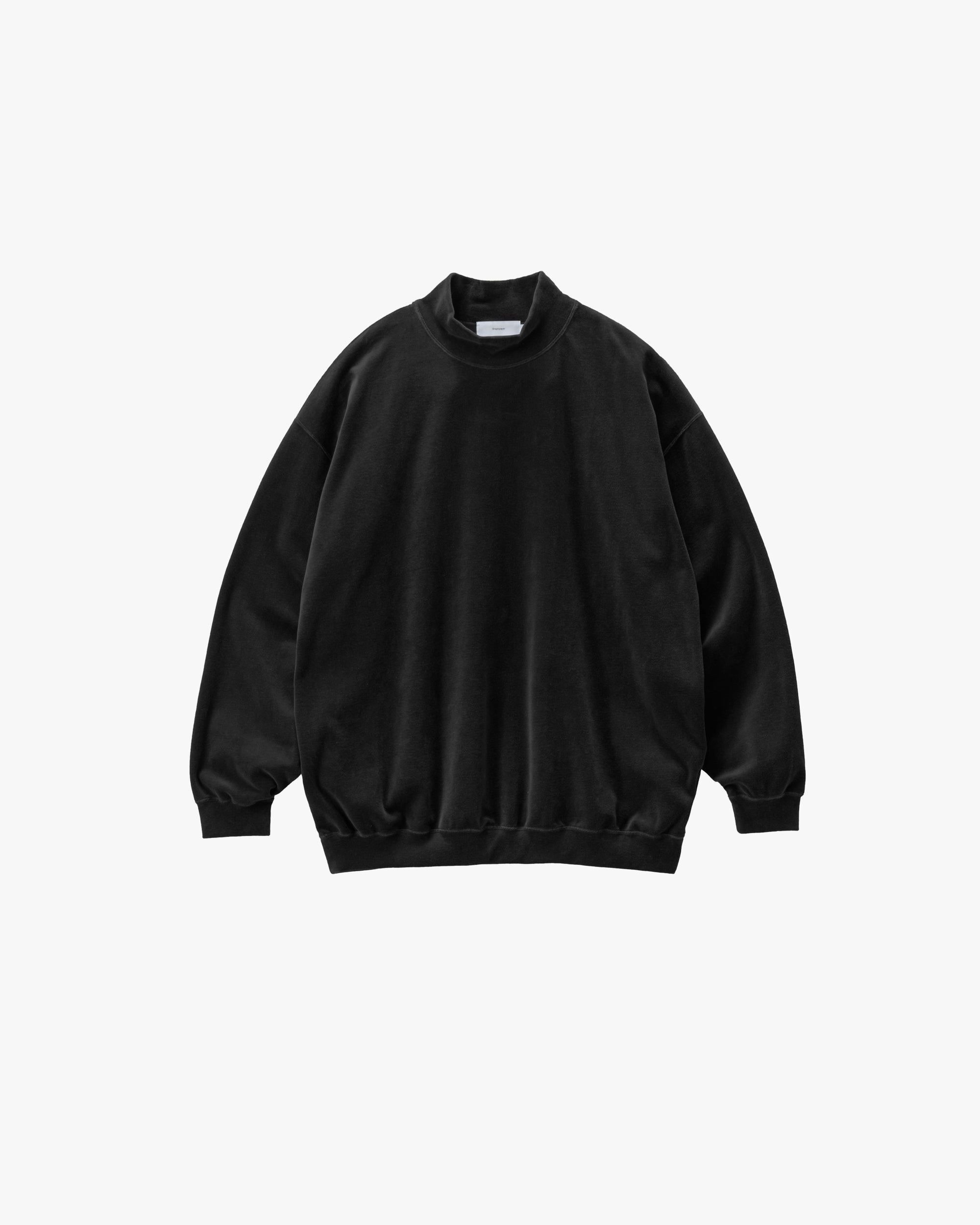 トップス graphpaper Compact Velour Mock Neck Compact Velour Mock Neck – Graphpaper