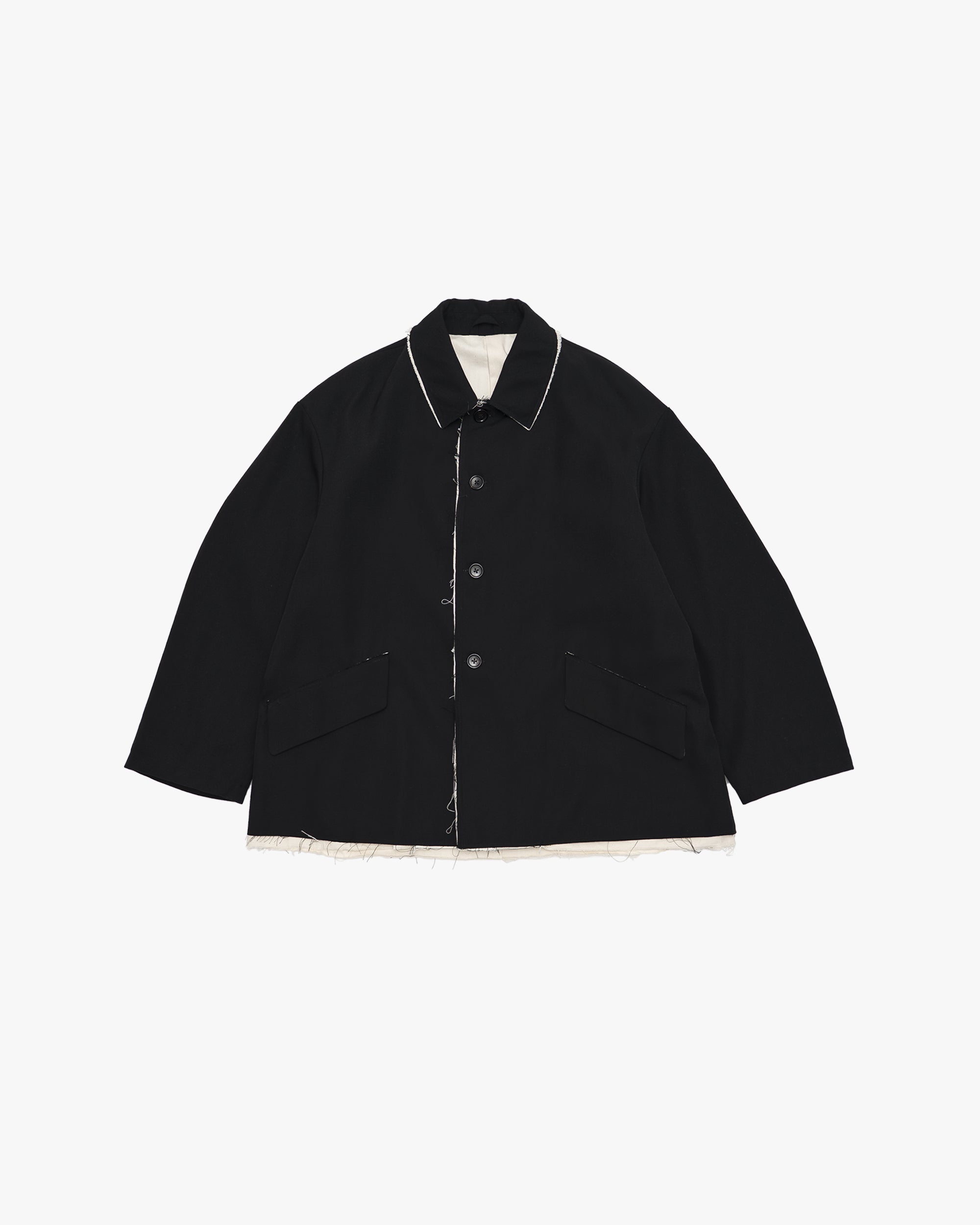 CF.GP Back Satin Gabardine Bal Collar Coat – Graphpaper
