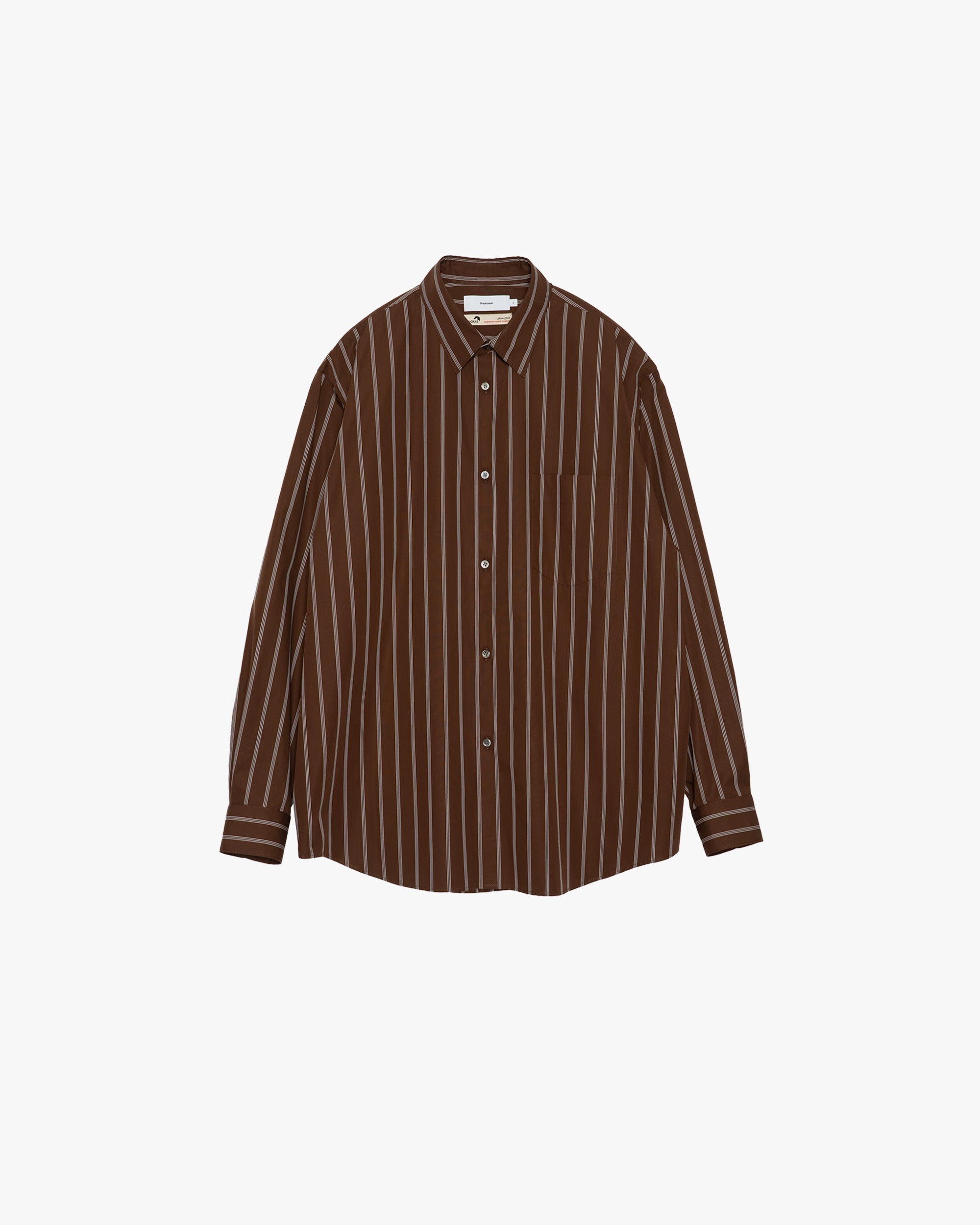 トップス Graphpaper S/S Regular Collar Shirt Graphpaper - グラフペーパー 25AW SIDOGRAS Stripe L/S Oversized