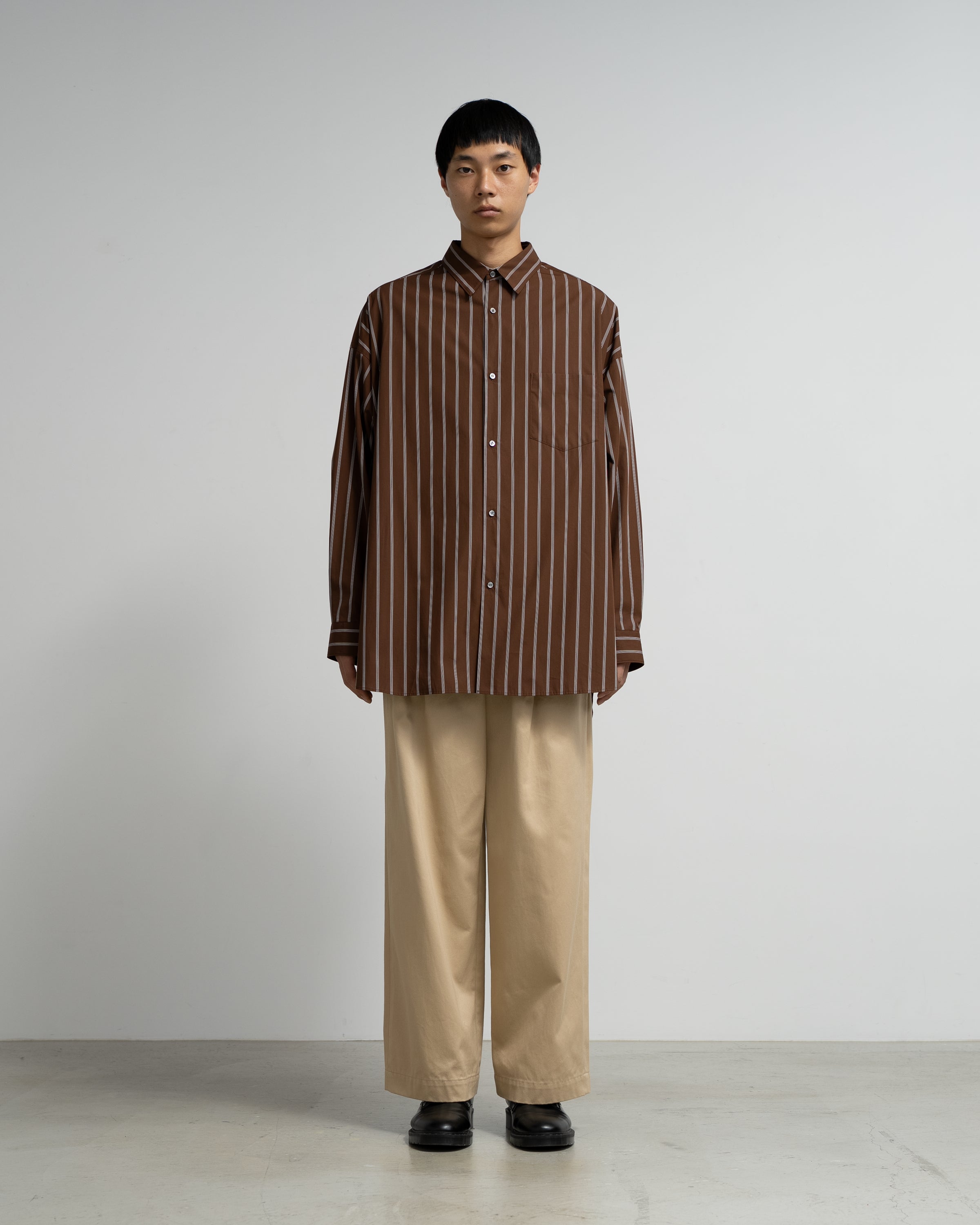 SIDOGRAS Stripe L/S Oversized Regular Collar Shirt – Graphpaper