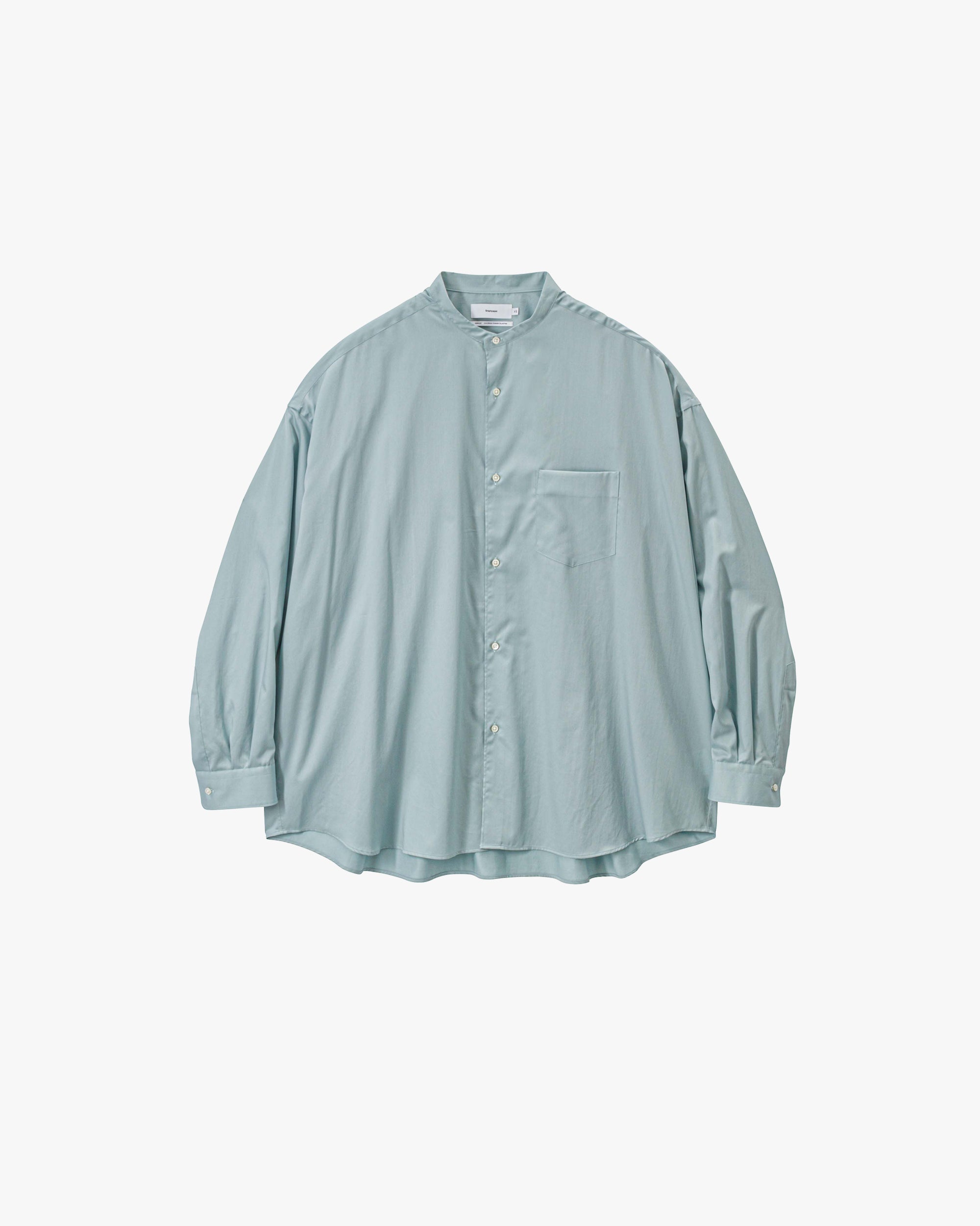Silicon Poplin Oversized Band Collar Shirt – Graphpaper