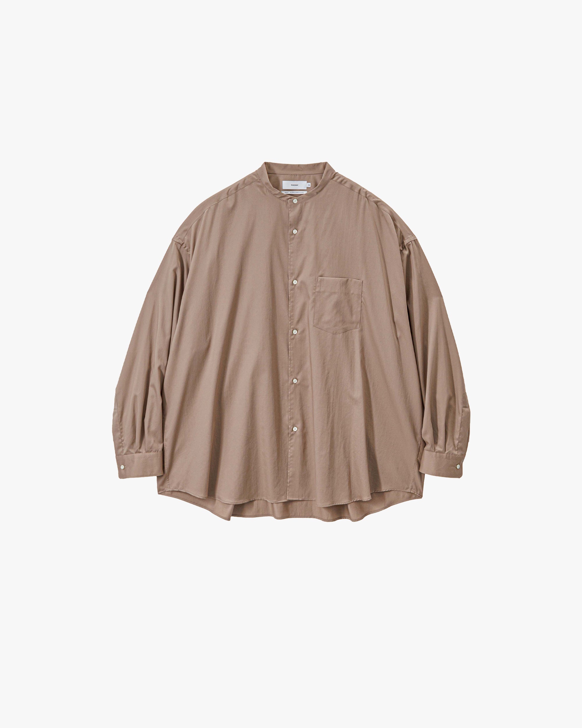 Silicon Poplin Oversized Band Collar Shirt – Graphpaper