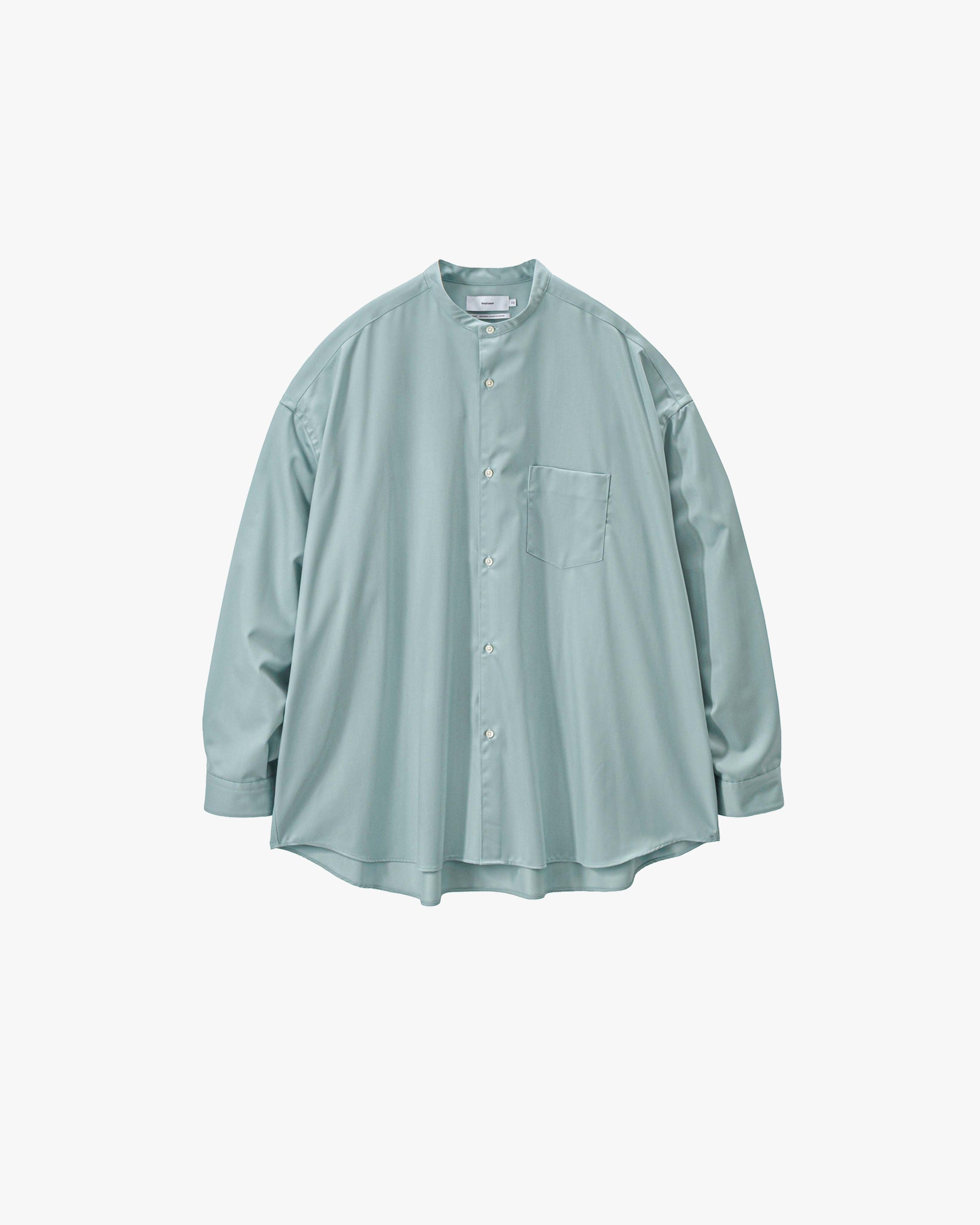 Extra Fine Wool L/S Oversized Band Collar Shirt – Graphpaper