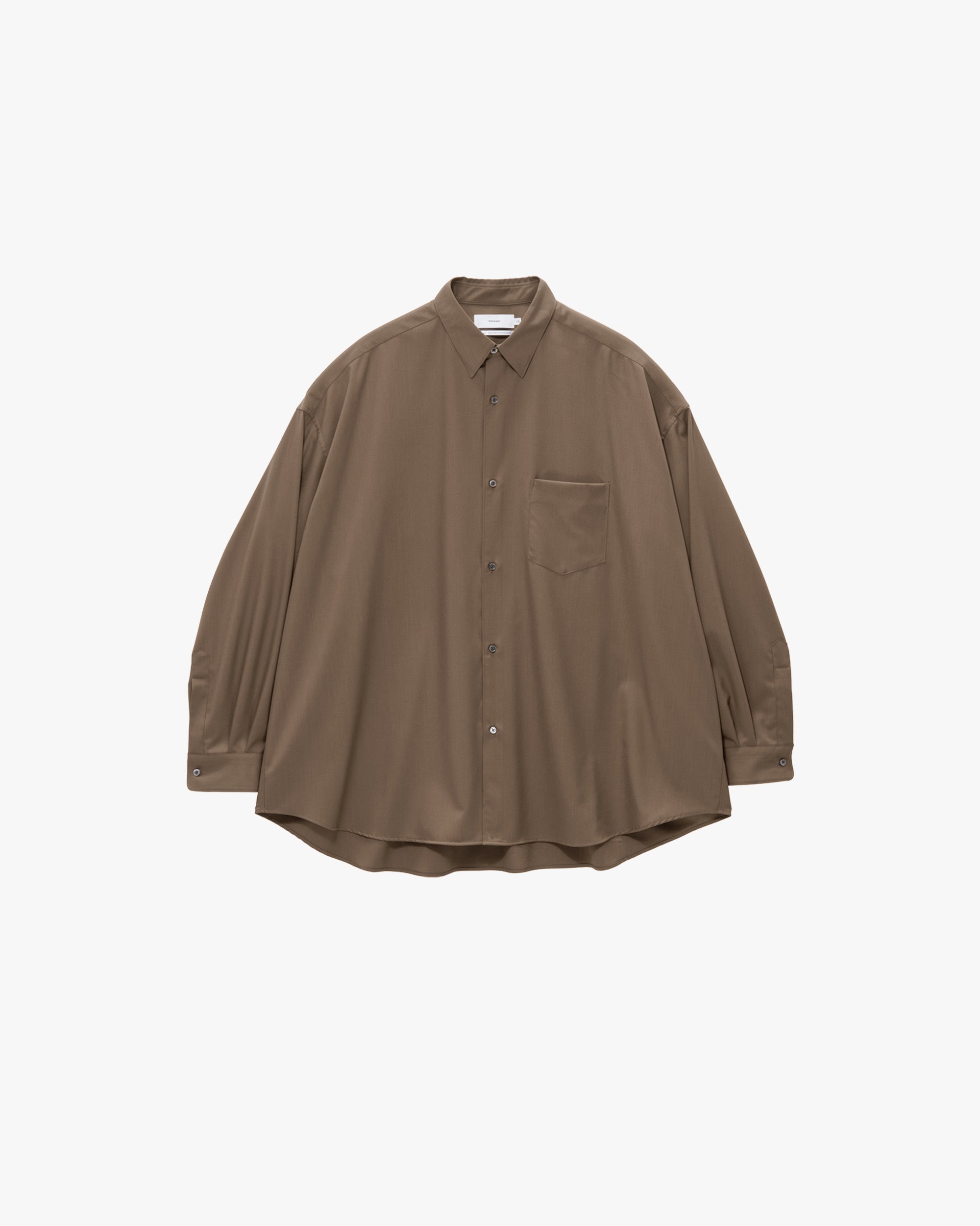 Graphpaper コットンカシミヤ Regular Collar Shirt Extra Fine Wool L/S Oversized Regular Collar Shirt – Graphpaper