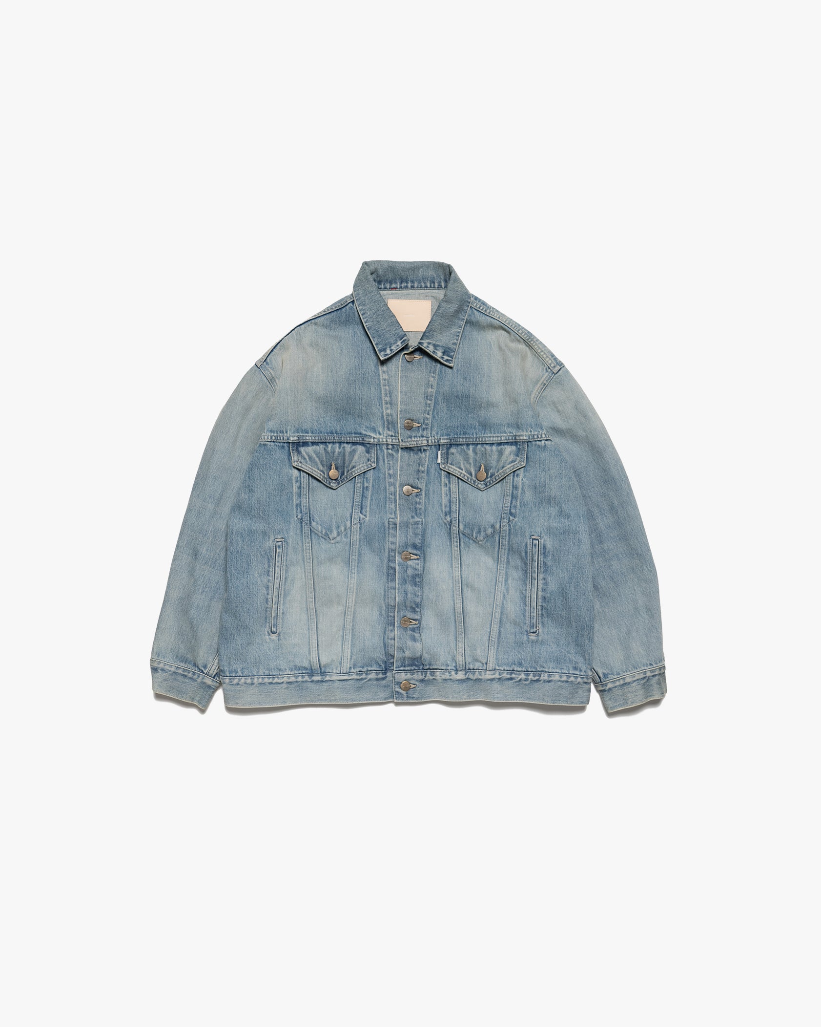 Selvage Denim Trucker Jacket-LIGHT FADE-