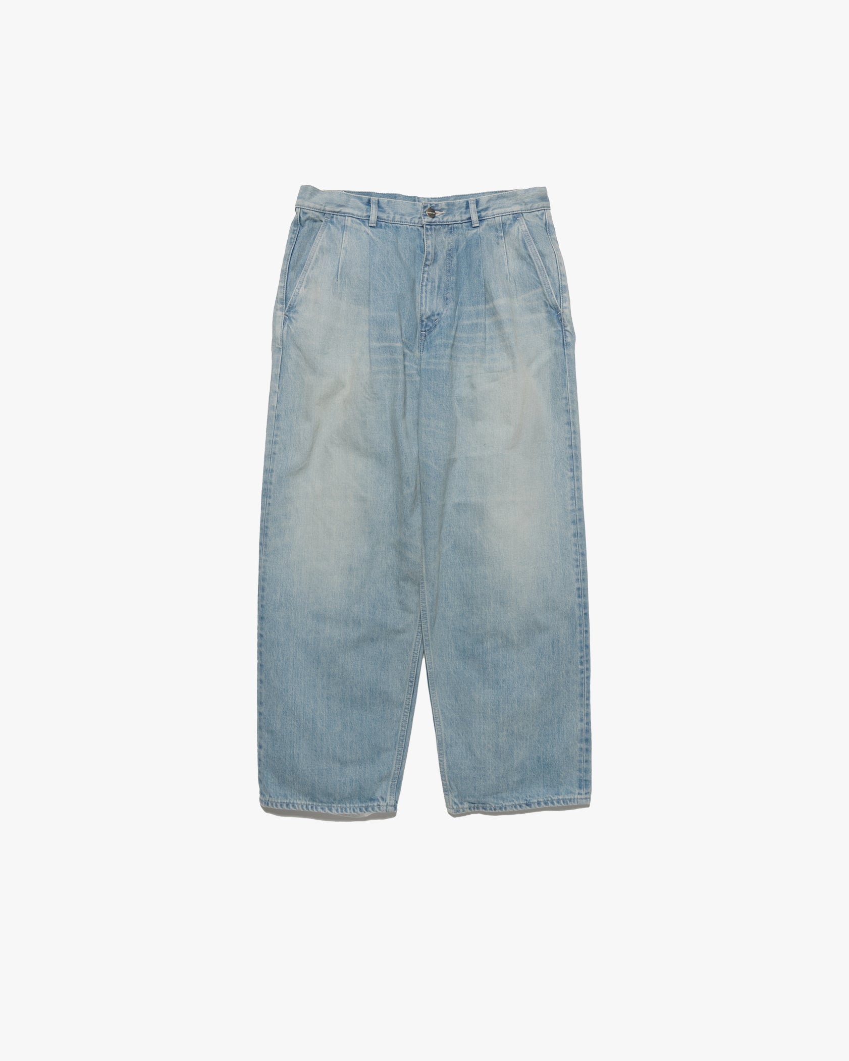 Selvage Denim Two Tuck Pants-LIGHT FADE- – Graphpaper