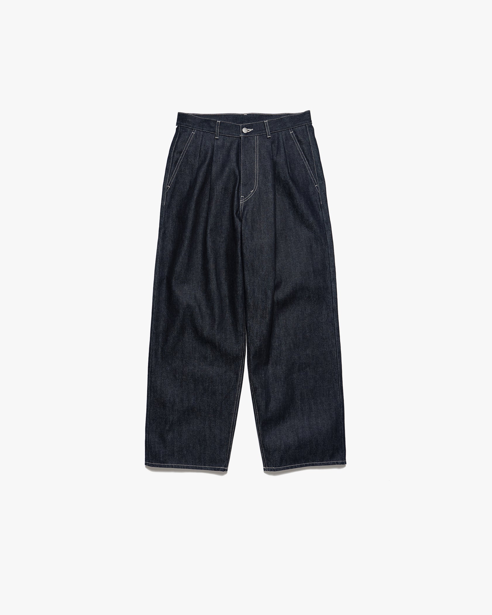 Selvage Denim Two Tuck Pants-RIGID-