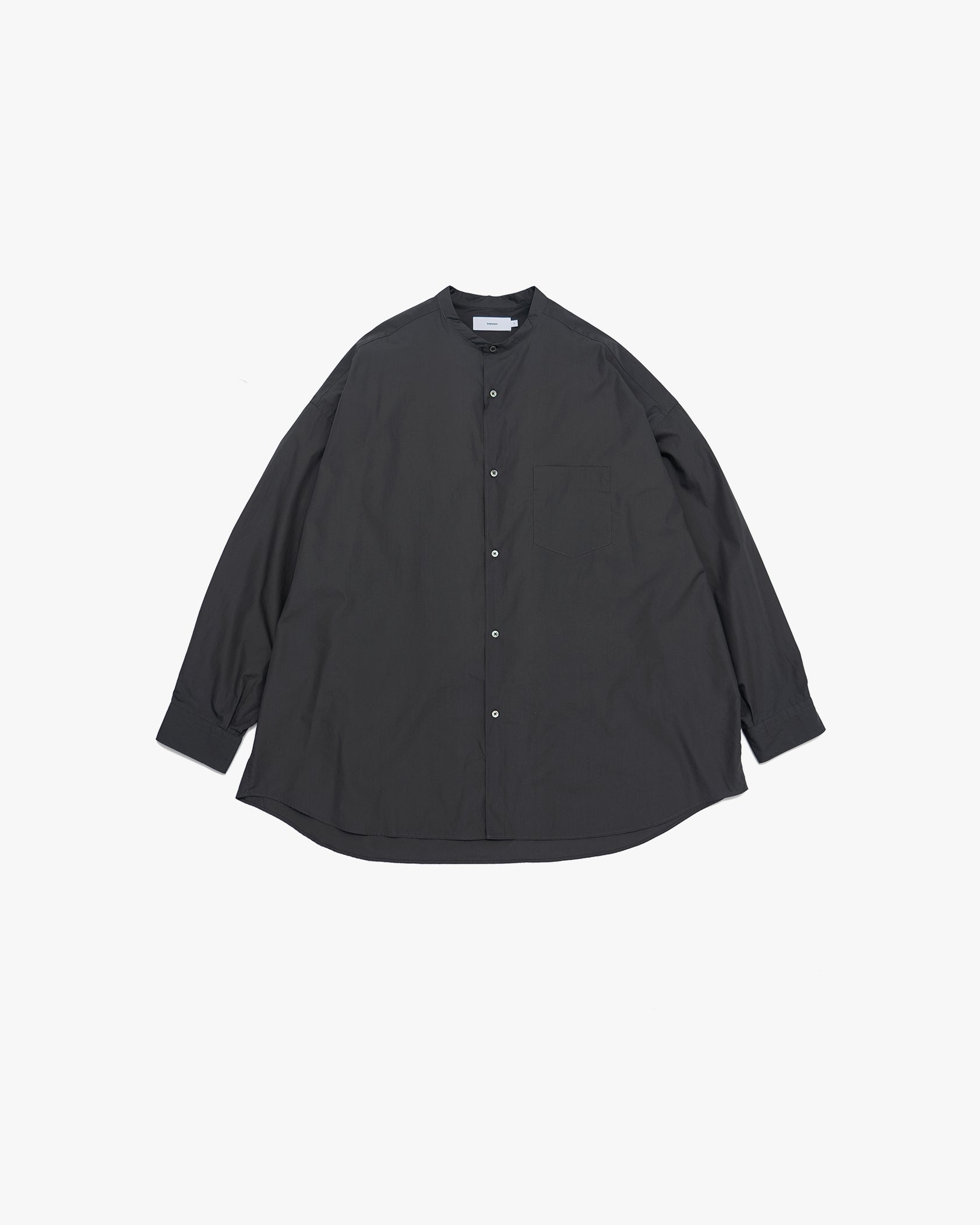 Broad L/S Oversized Band Collar Shirt – Graphpaper