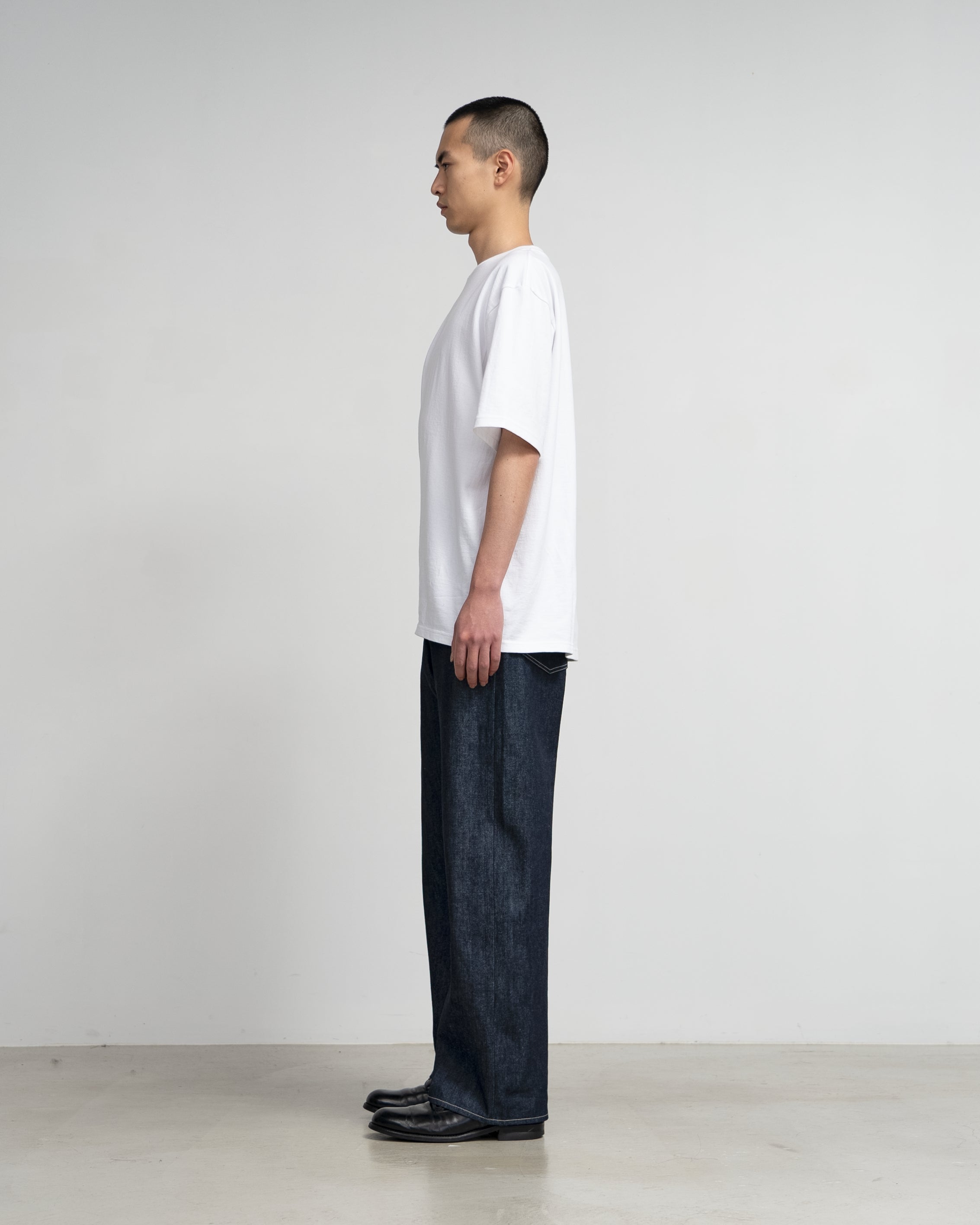 Selvage Denim Five Pocket Wide Straight Pants-RIGID- – Graphpaper