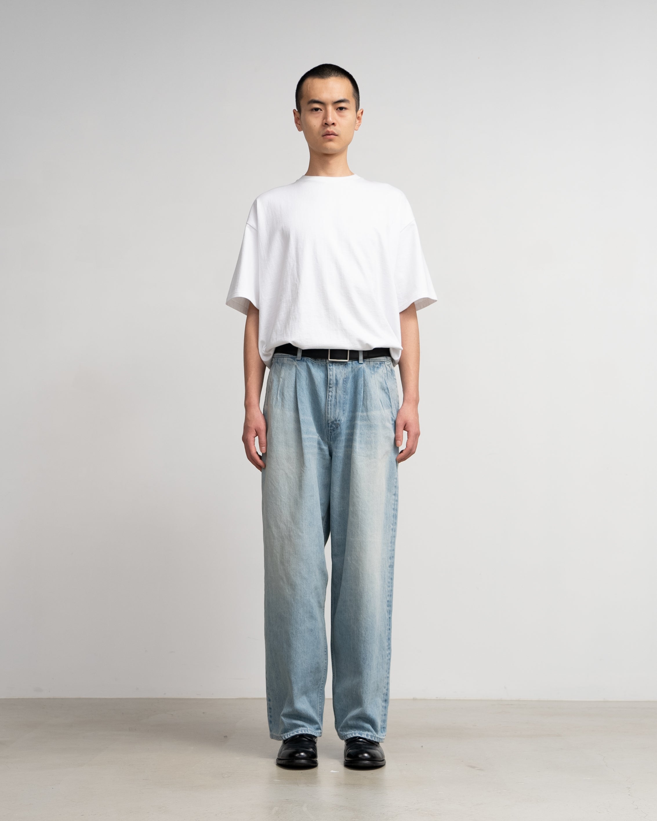 Selvage Denim Two Tuck Pants-LIGHT FADE- – Graphpaper