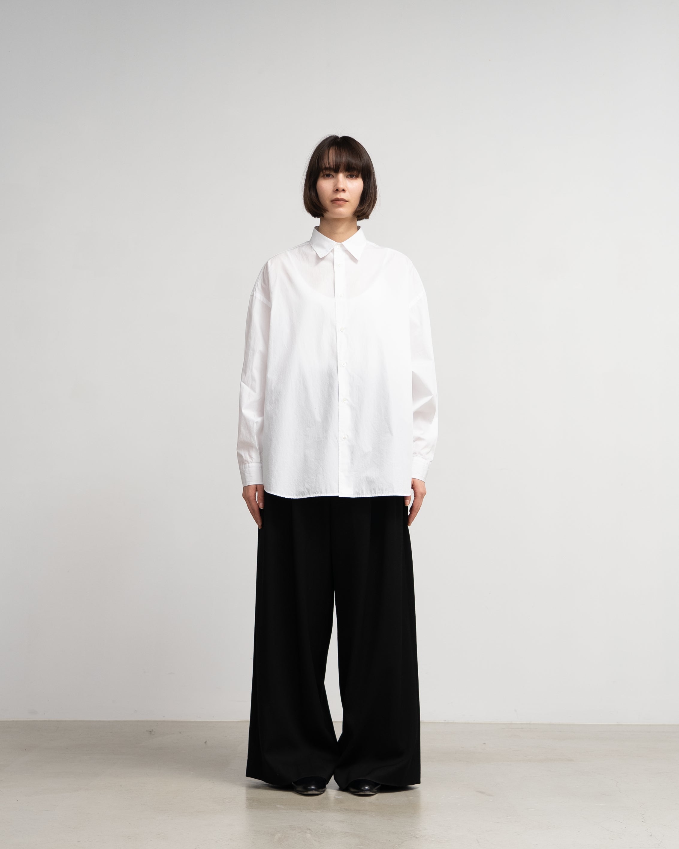 Broad L/S Oversized Regular Collar Shirt