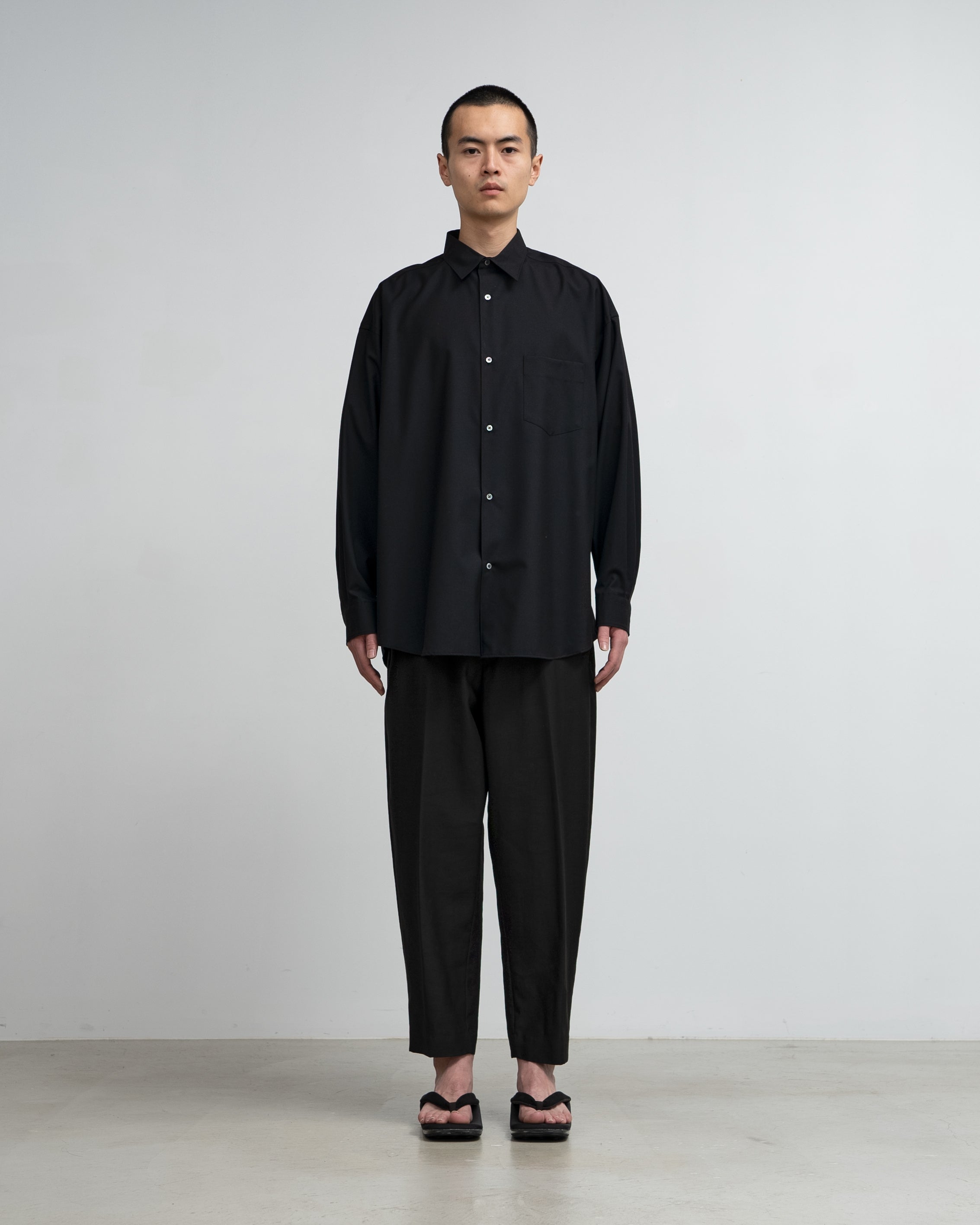 Fine Wool Tropical Oversized Regular Collar Shirt – Graphpaper