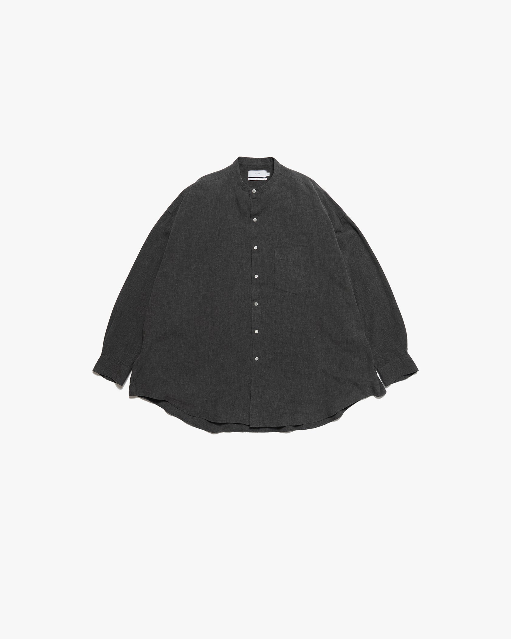 -SALE- Linen Cupro L/S Oversized Band Collar Shirt – Graphpaper