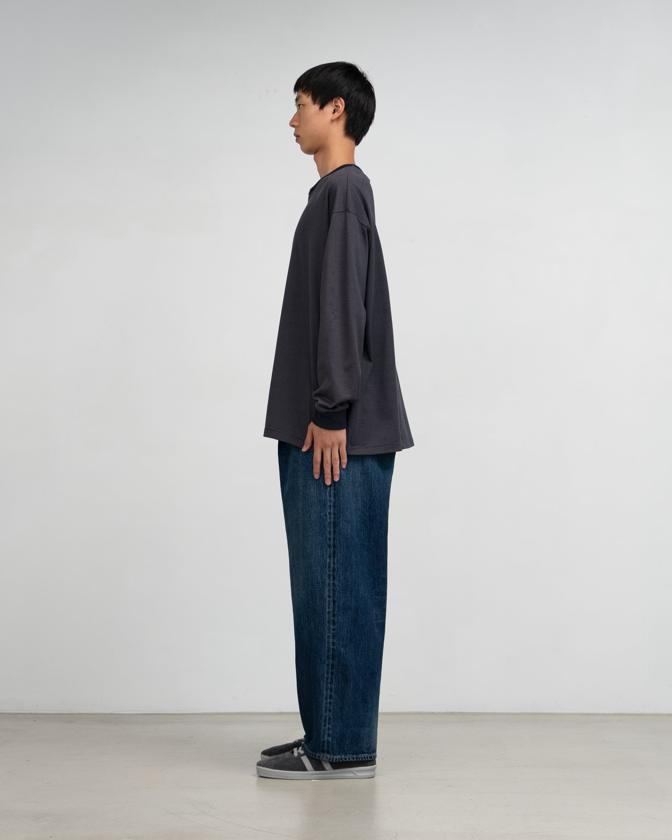 Selvage Denim Two TUCK pants-Dark FADE- Dark Fade / 2 / Navy