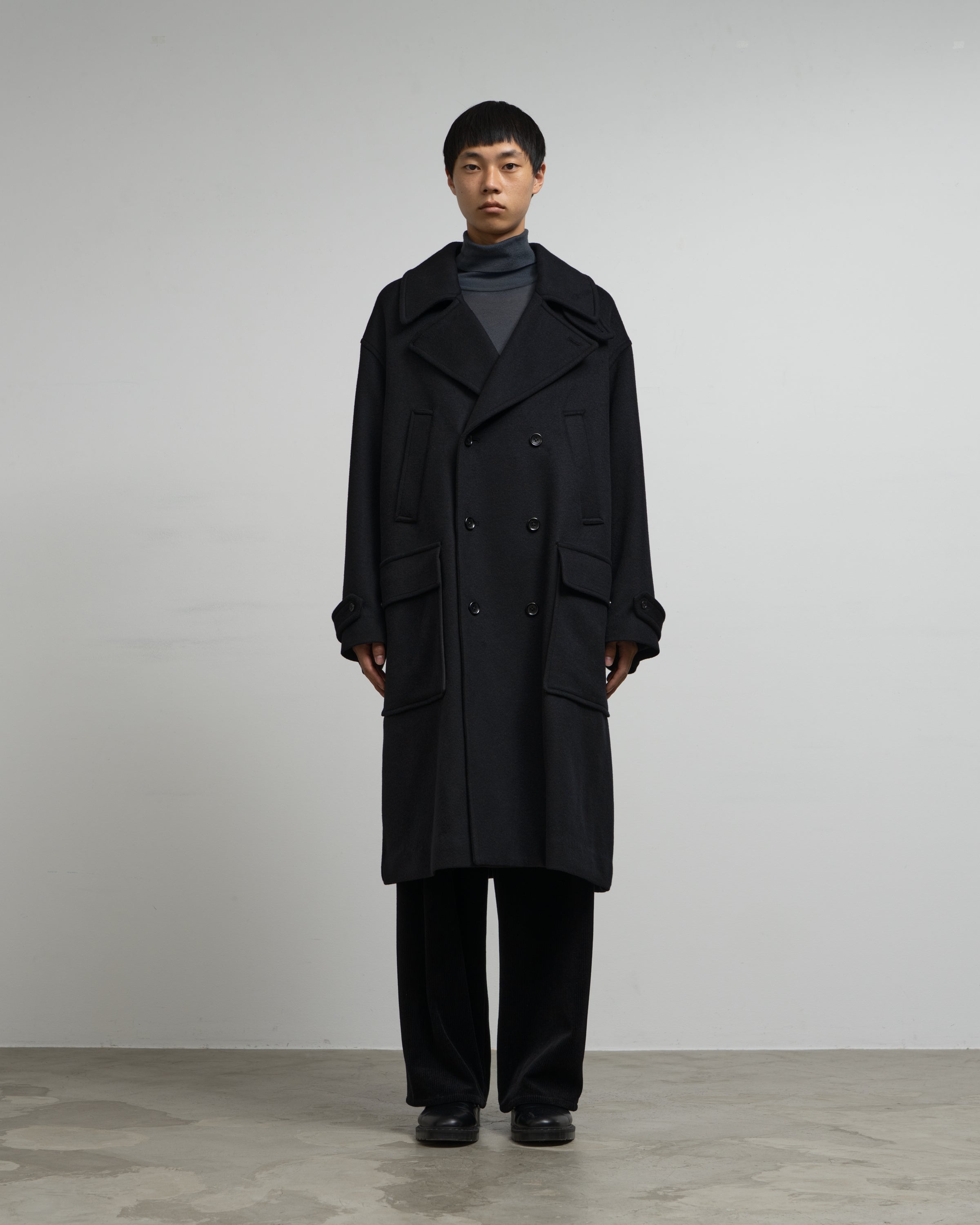 【週末限定値下中】LIGHT MELTON HOODED COAT MELTON HOODED WORK COAT | HYKE (Women