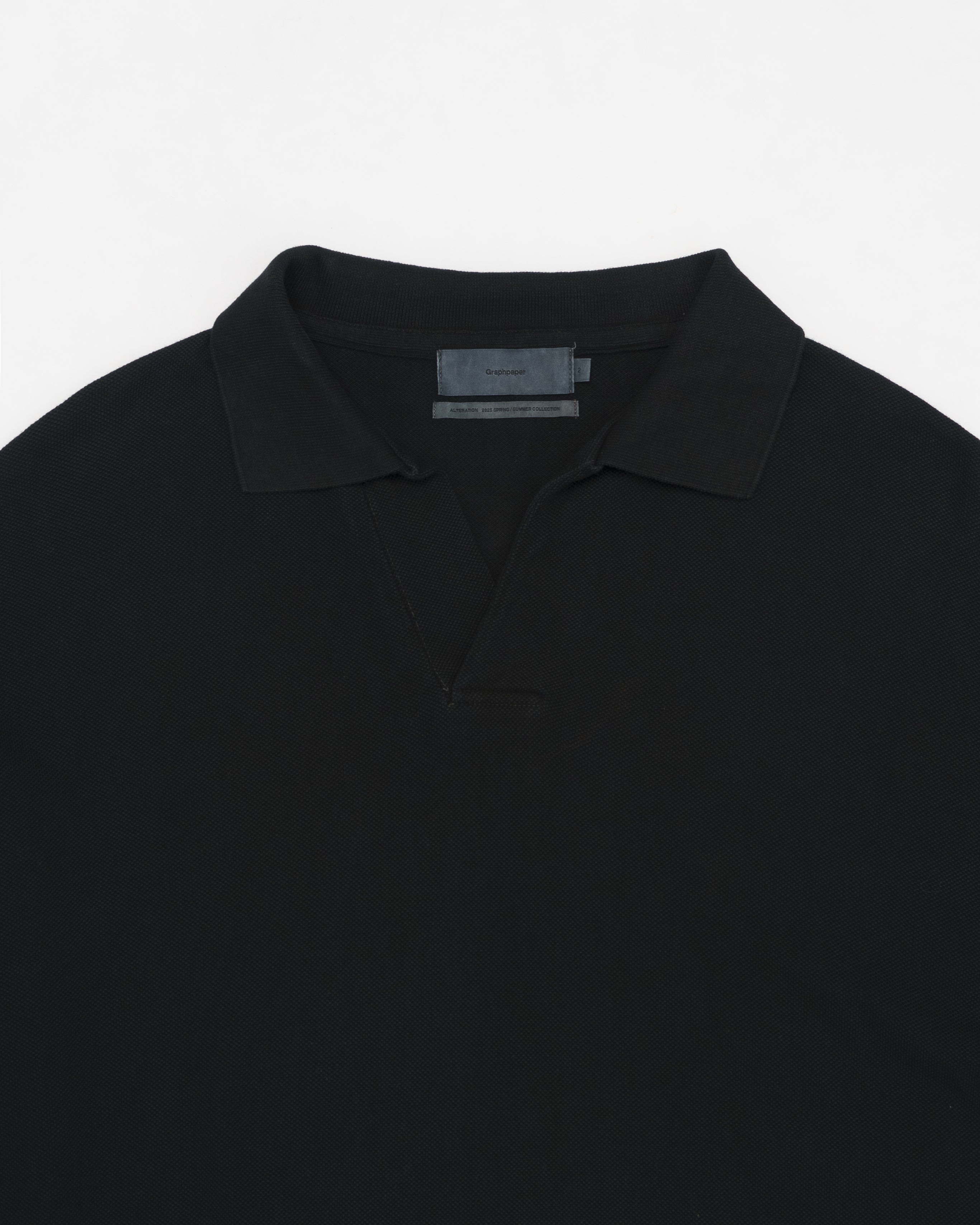 Cotton Pique Jersey L/S Skipper Polo – Graphpaper