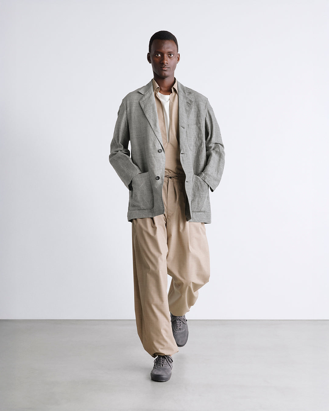 Fine Wool Heather Drawstring Track Pants – Graphpaper
