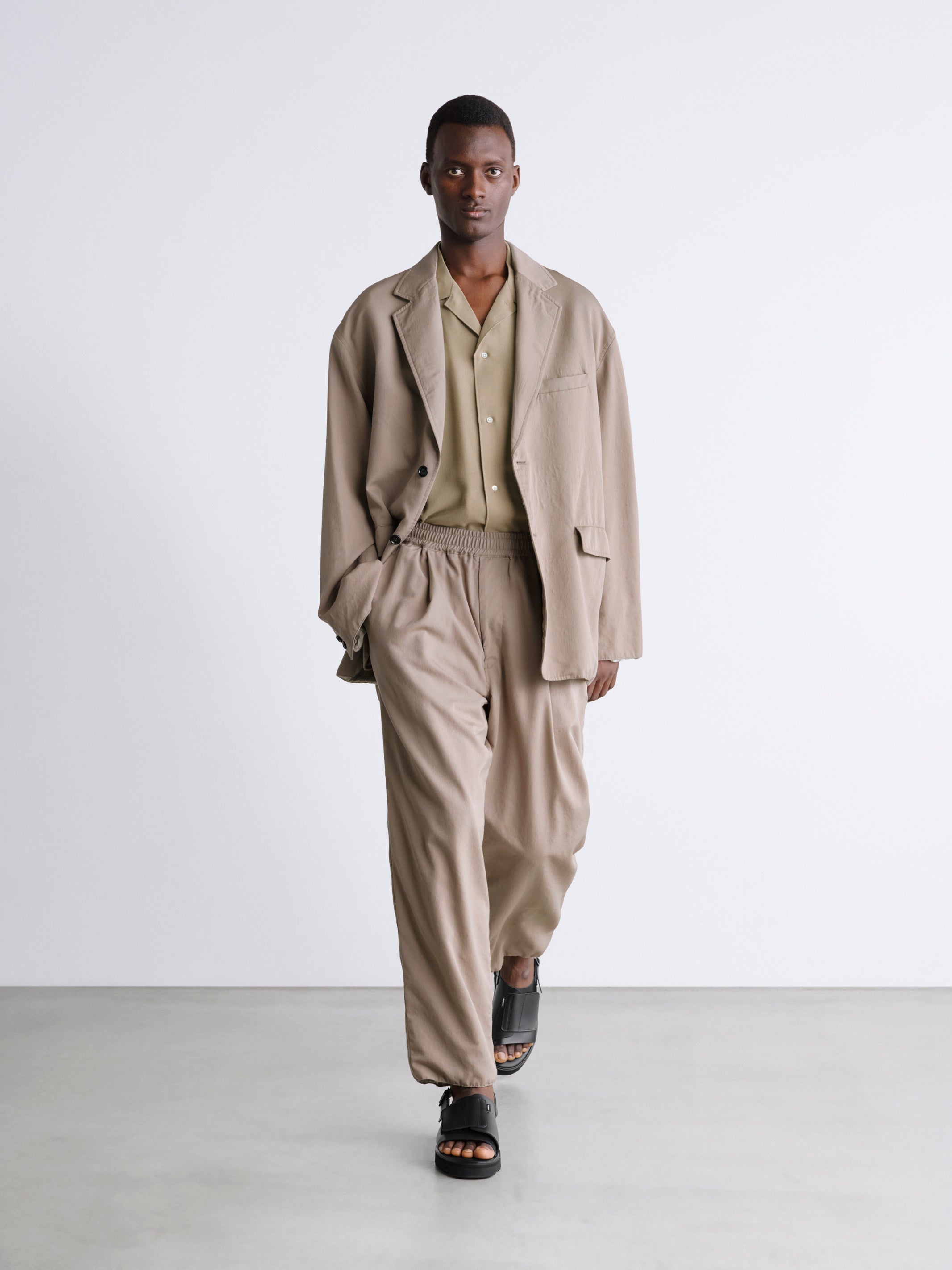 Fulled Wool Twill Wide Easy Pants – Graphpaper