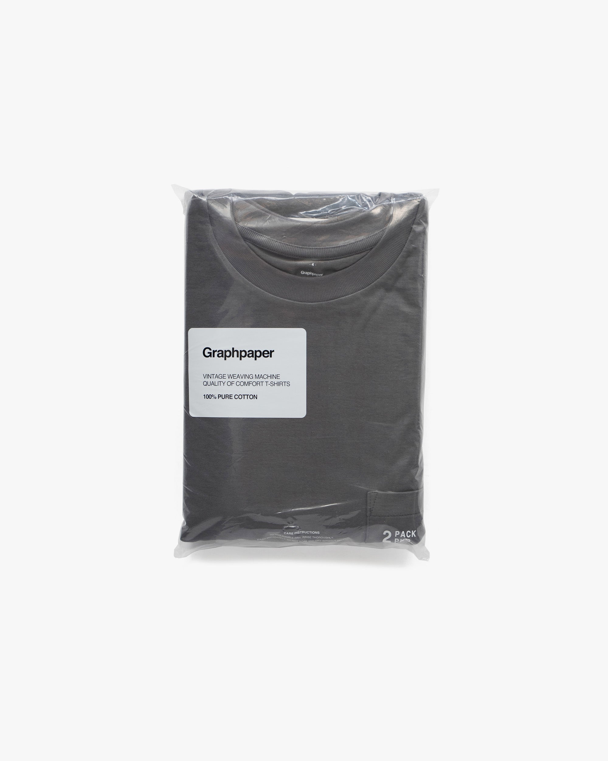 トップス Graphpaper 2-Pack Tee WHITE&BLACK Graphpaper - DRY 2-Pack Crew Neck Tee / WHITE | Stripe