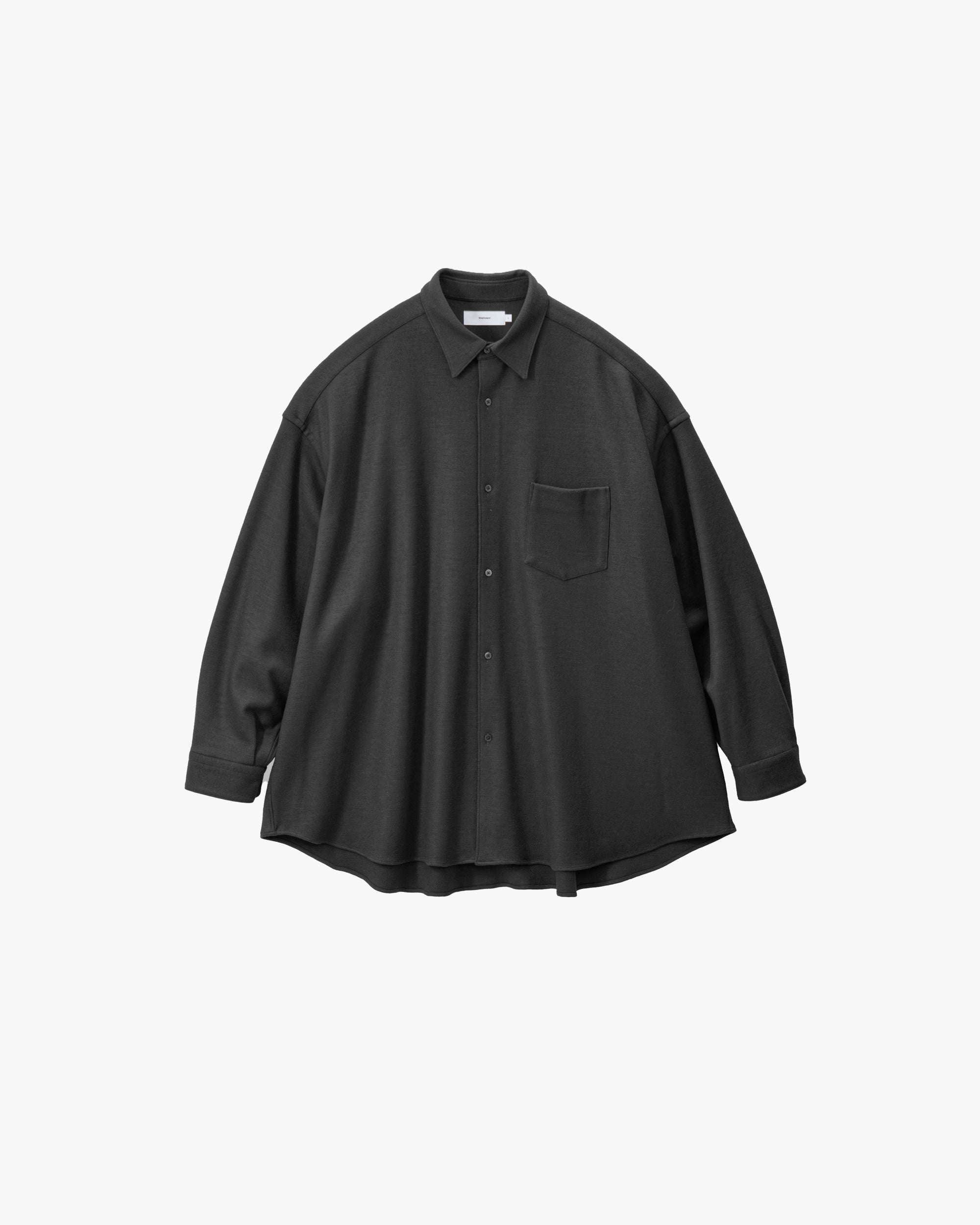 Wool Smooth Flannel Oversized Regular Collar Shirt – Graphpaper