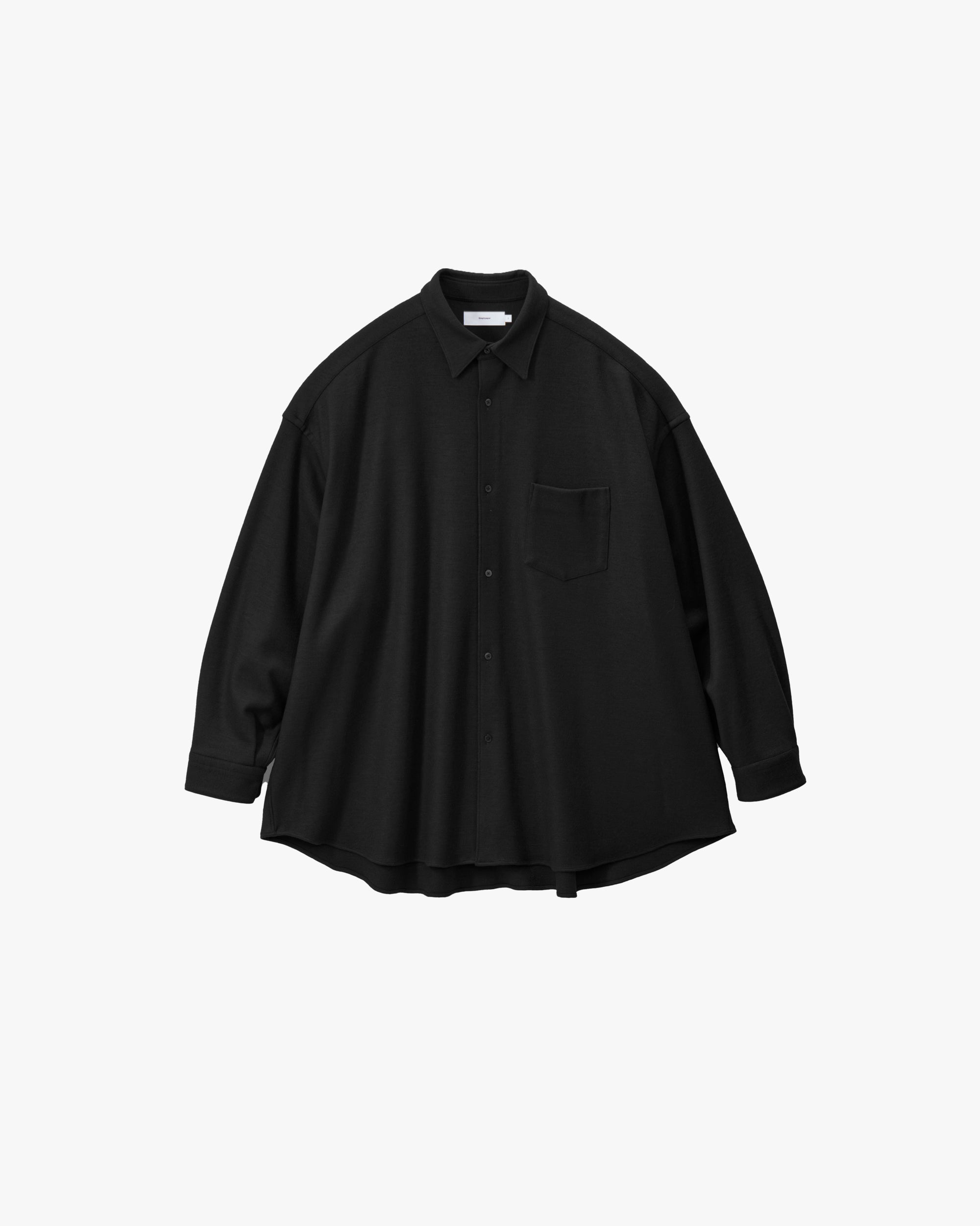 Wool Smooth Flannel Oversized Regular Collar Shirt – Graphpaper