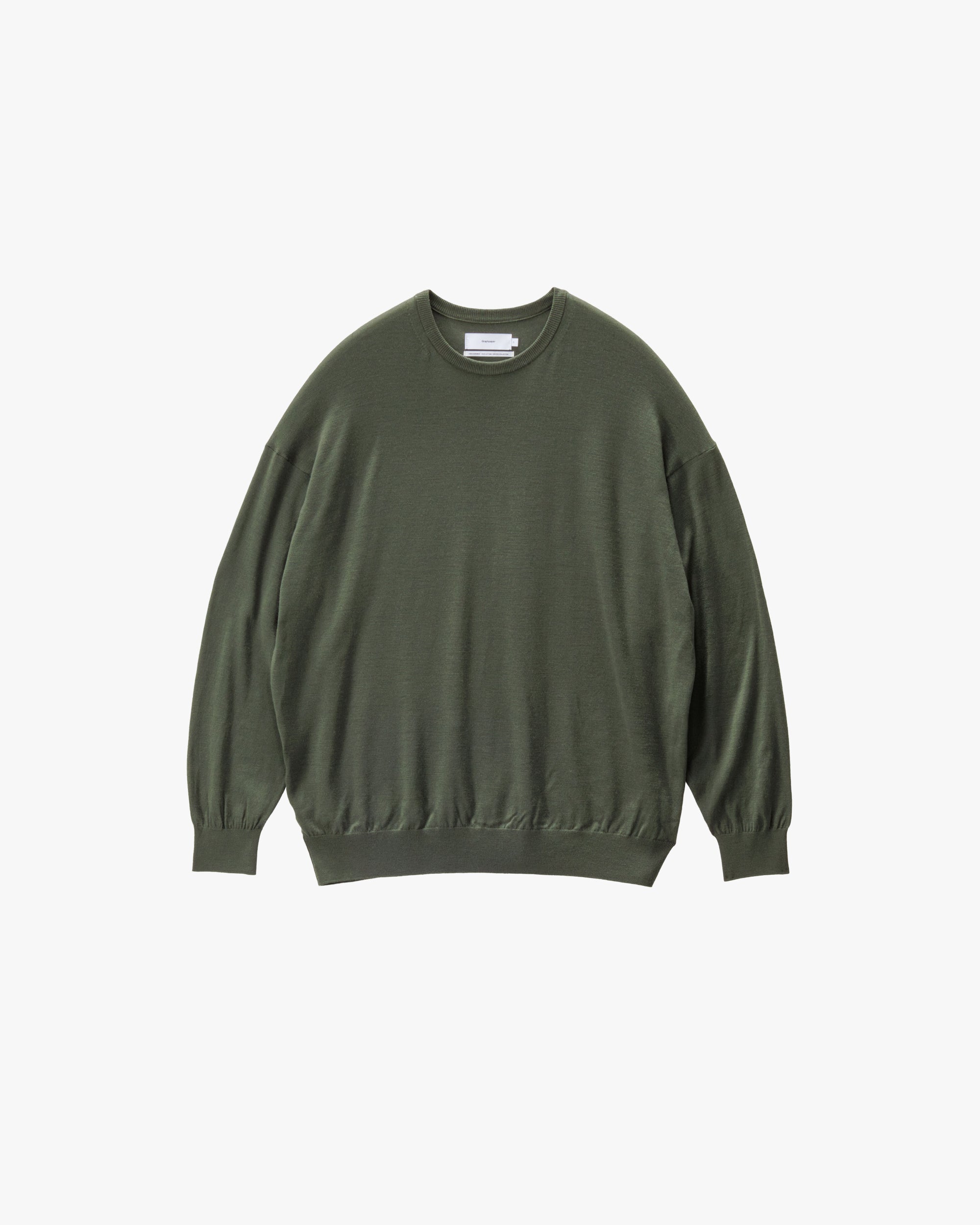 トップス Graphpaper High Gauge crew neck Knit 2 BASIC] High Gauge L/S Crew Neck Knit – Graphpaper KYOTO