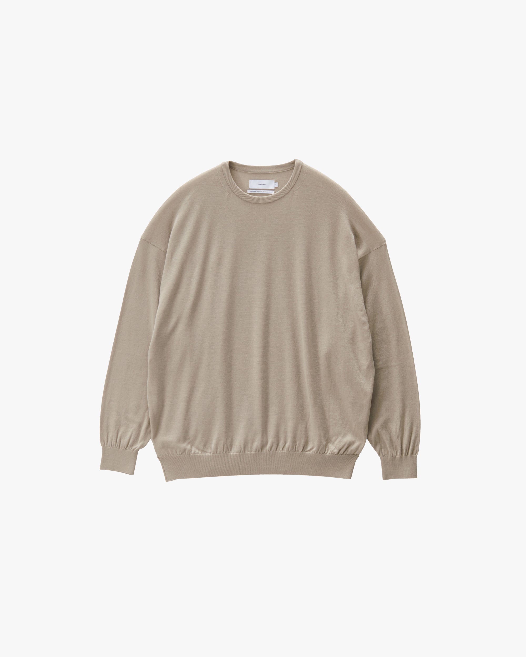 トップス Graphpaper High Gauge crew neck Knit 2 BASIC] High Gauge L/S Crew Neck Knit – Graphpaper KYOTO