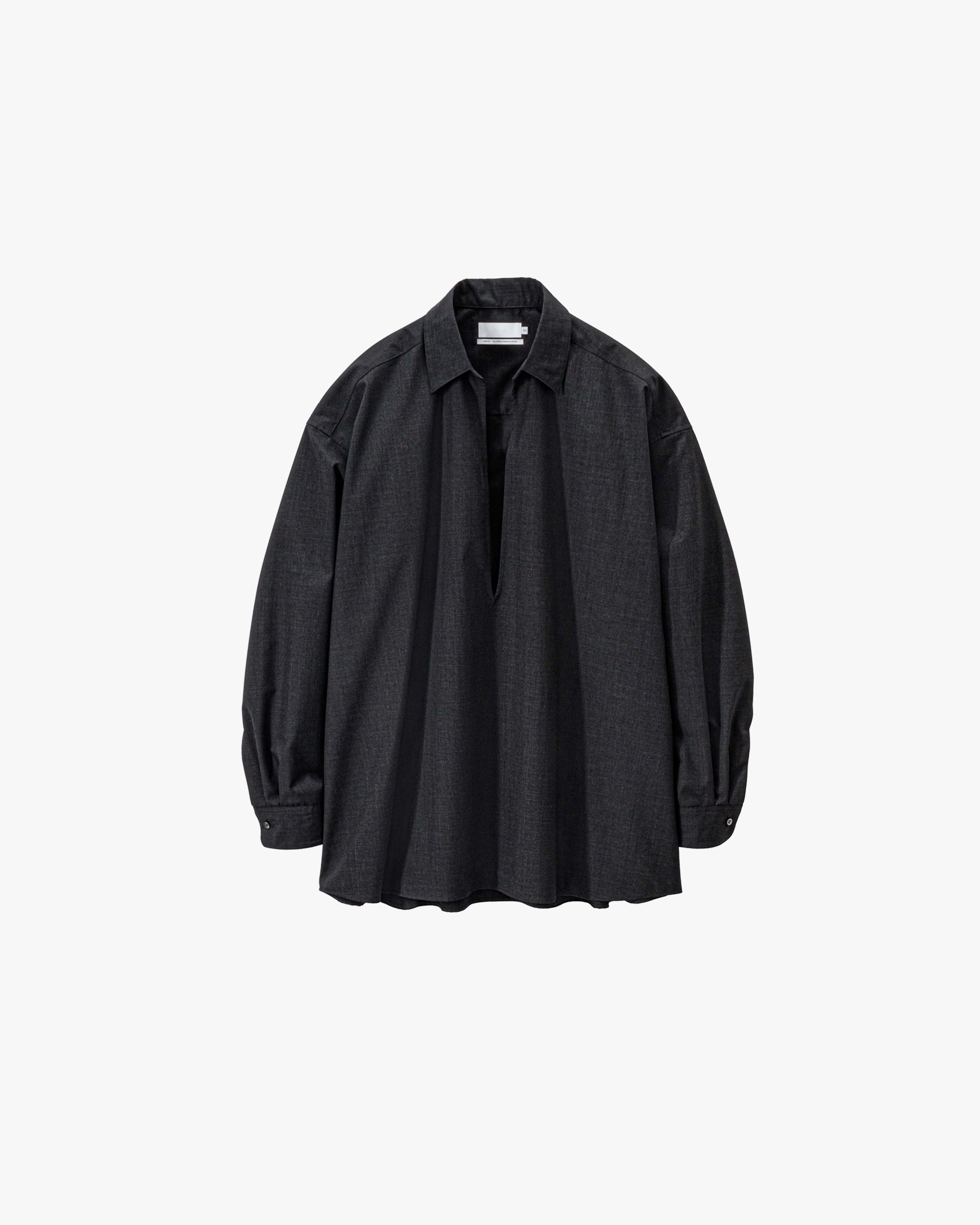 Fine Heather Wool L/S Skipper Shirt – Graphpaper Fine Heather Wool L/S Skipper Shirt – Graphpaper